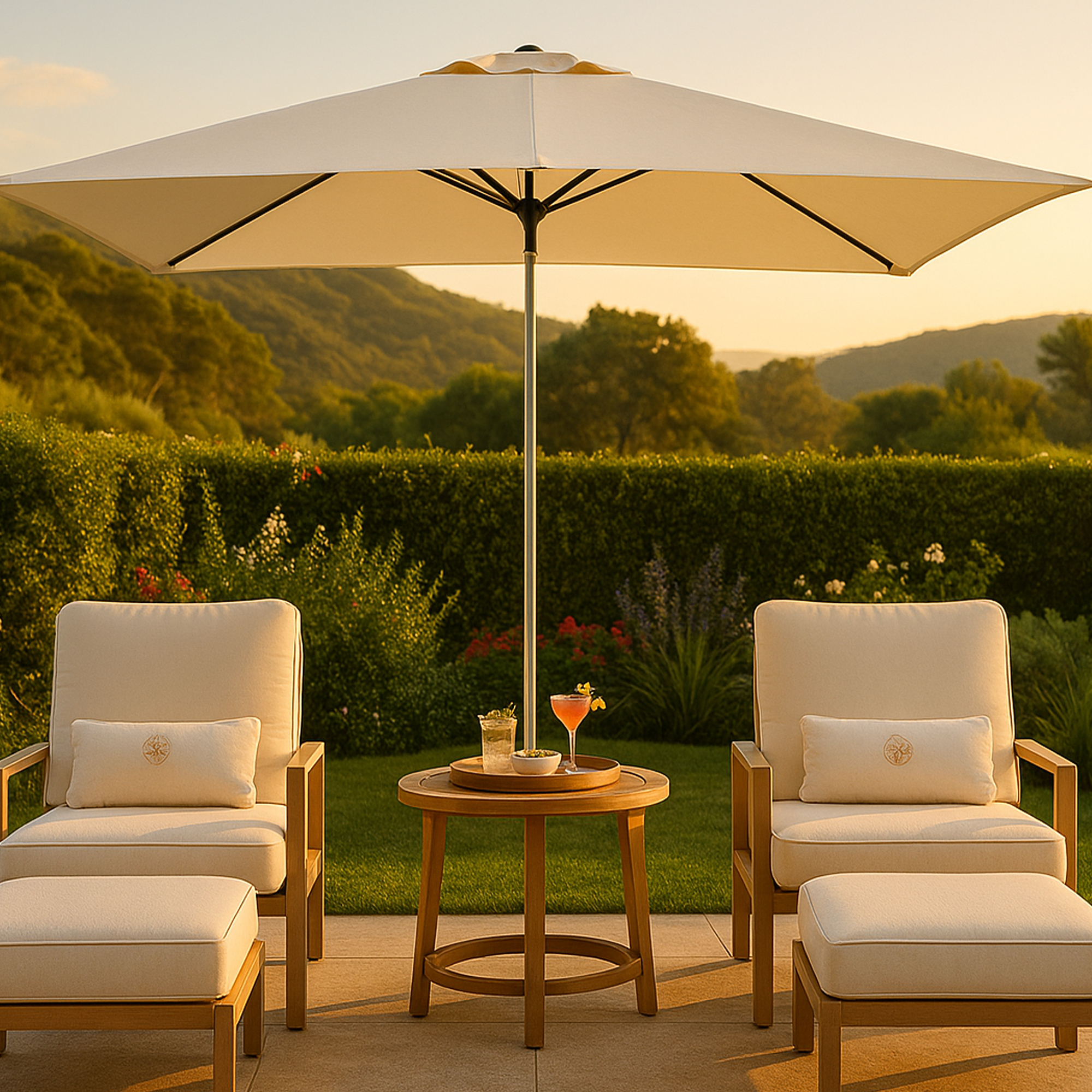 WINDERMERE II Parasol - Cream - Galvin and Galloway