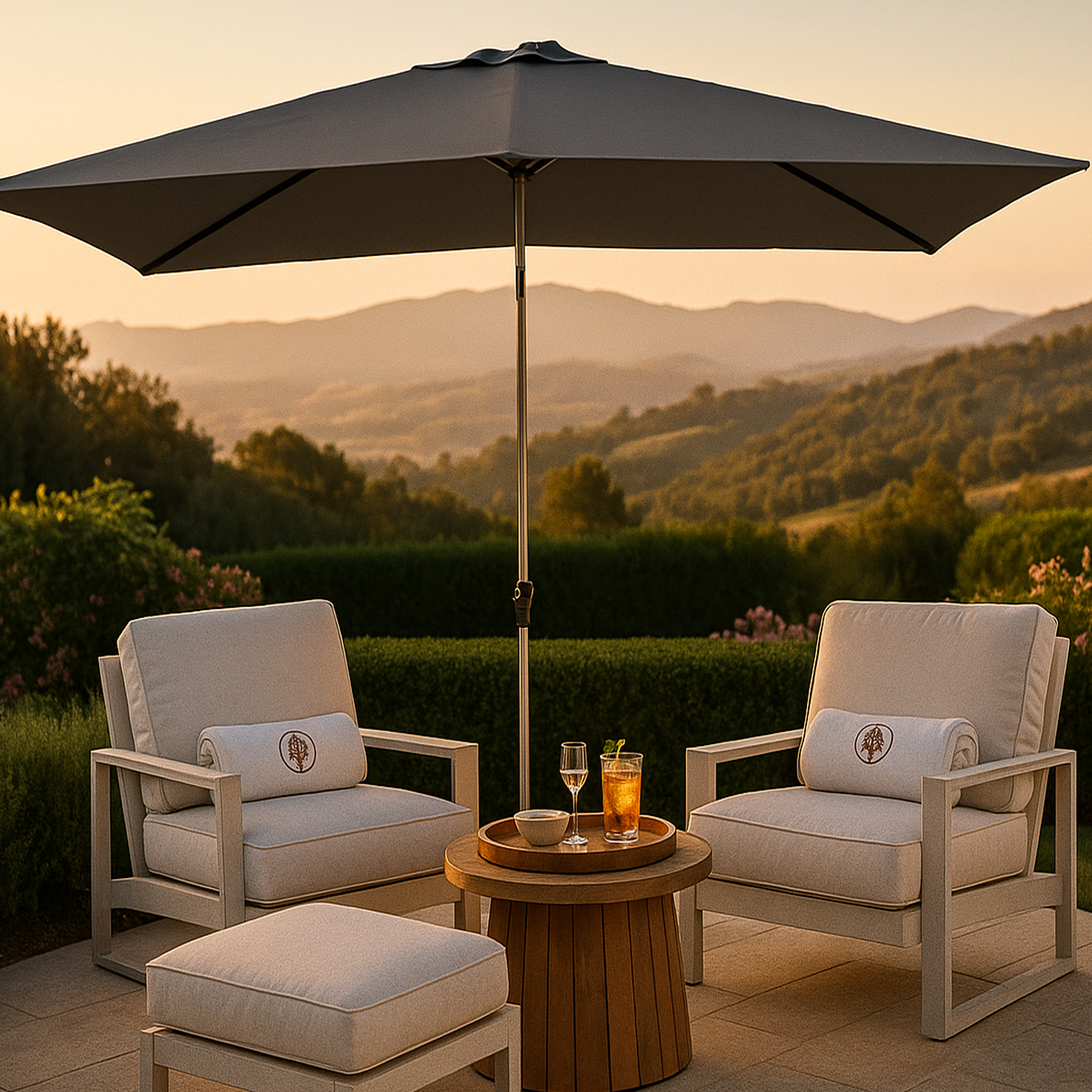 WINDERMERE II Parasol - Grey - Galvin and Galloway