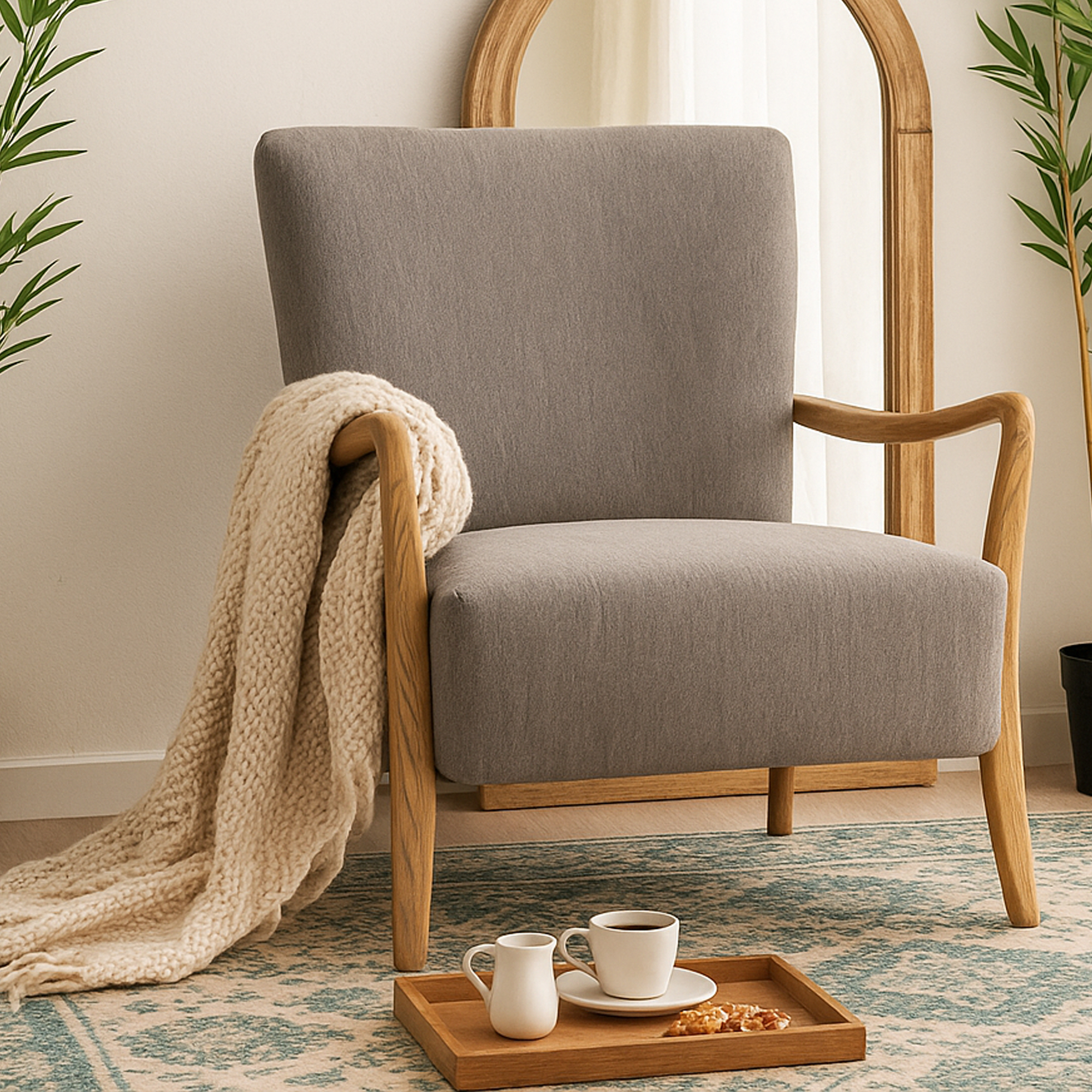 WYCHWOOD Armchair - Charcoal - Galvin and Galloway