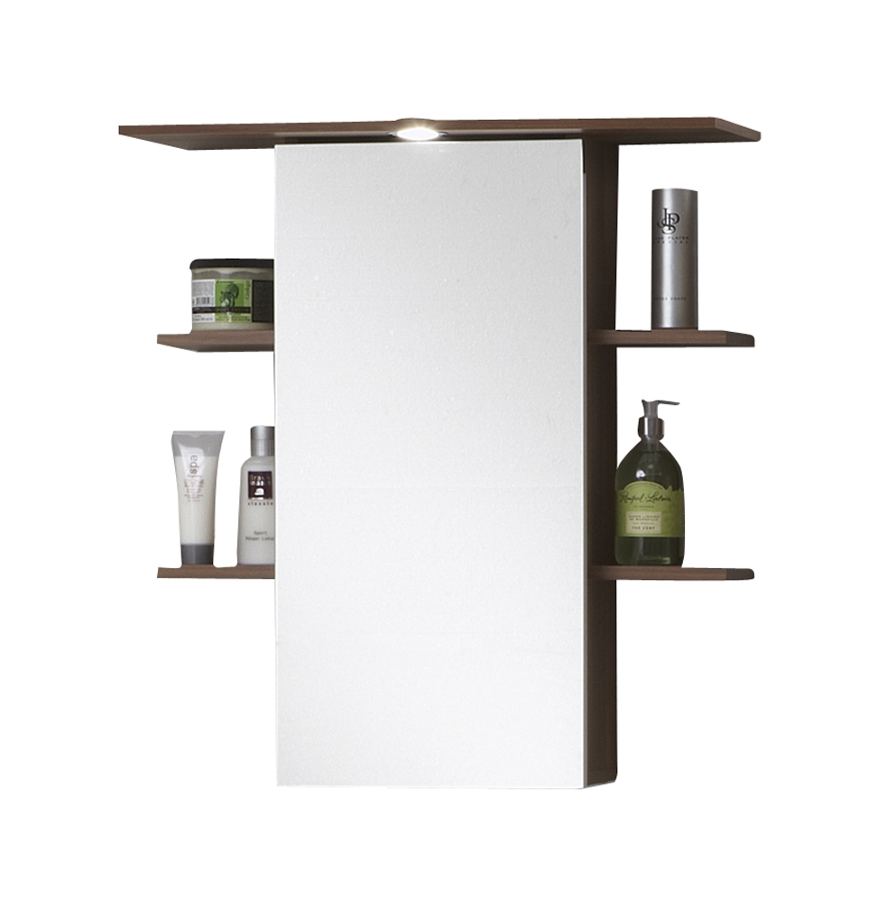 Madrid 1-Door Mirrored Bathroom Storage Cabinet - Plum Tree - Wimex Distribution