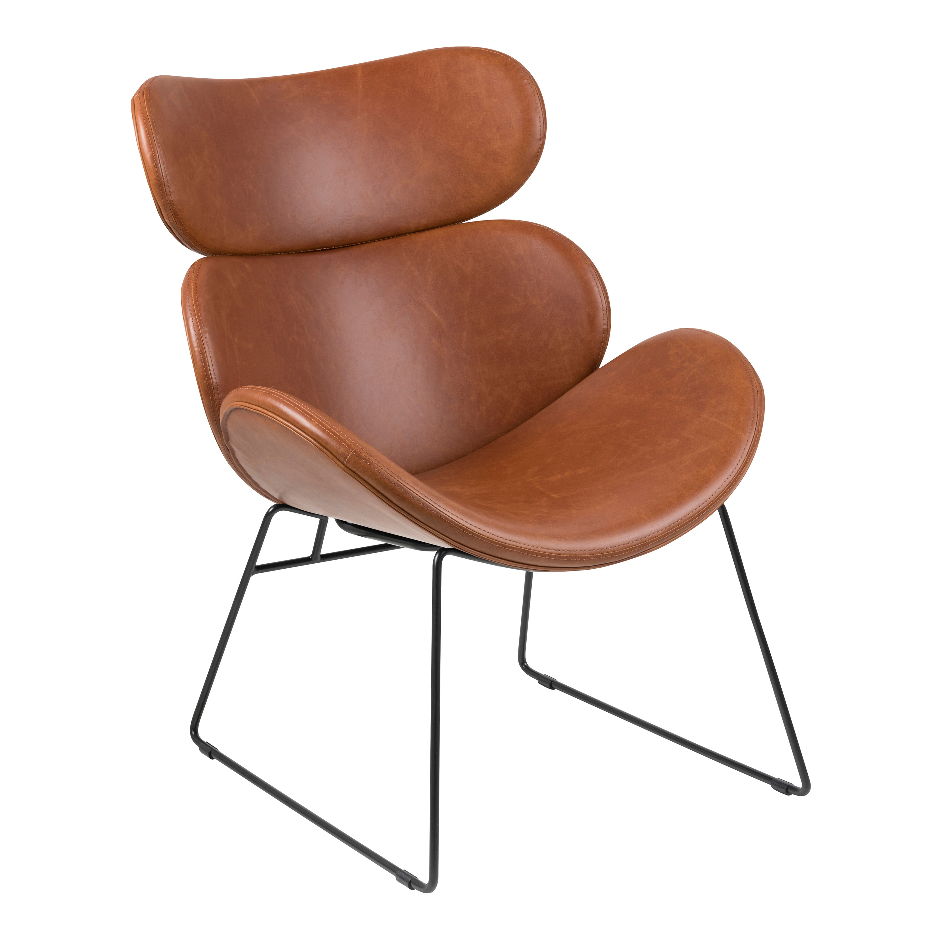 Lounge Chair - CAZAR Lounge Chair Brown 69cm - Rosalind Collection
