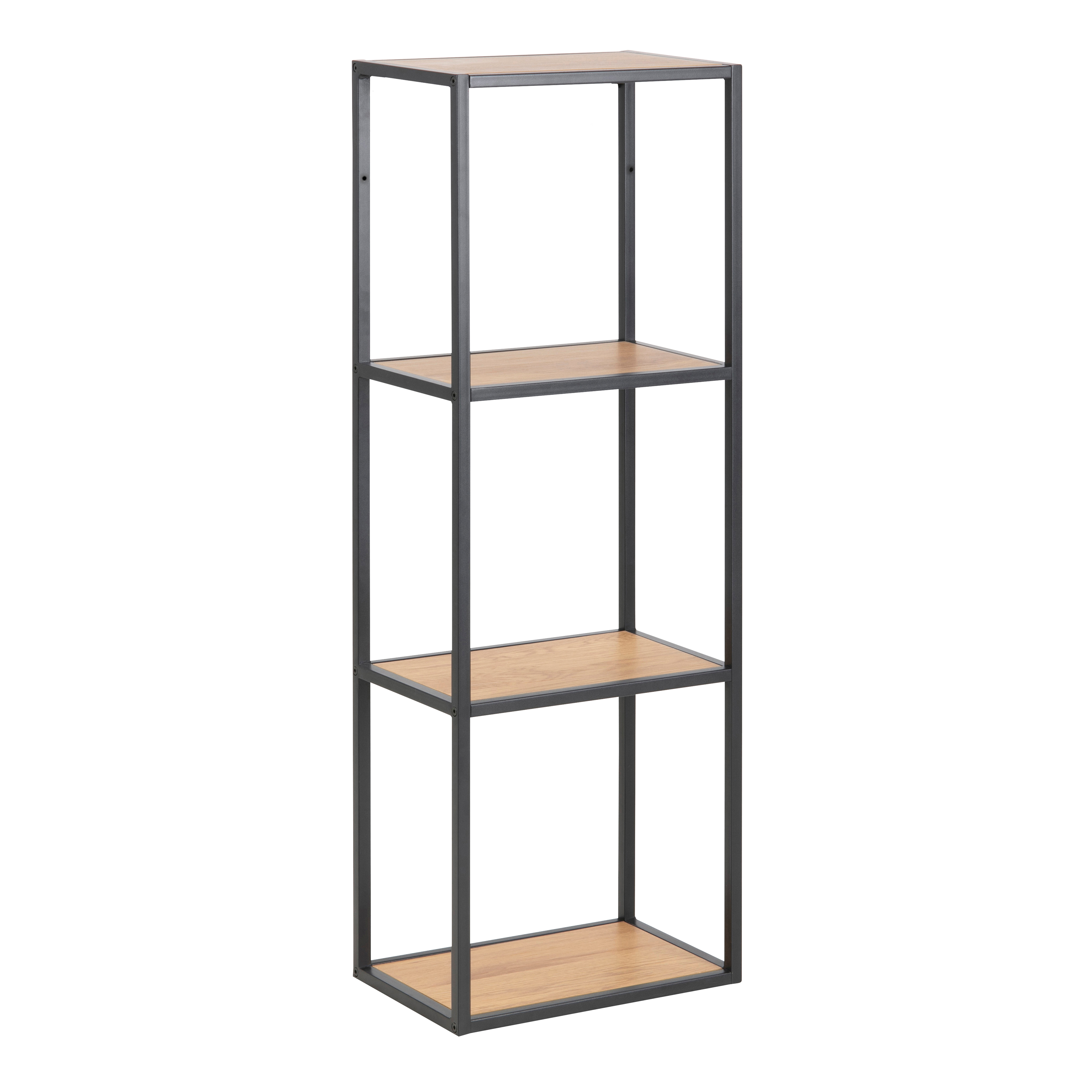 Seaford Black Metal Wall Shelf - Rosalind Collection