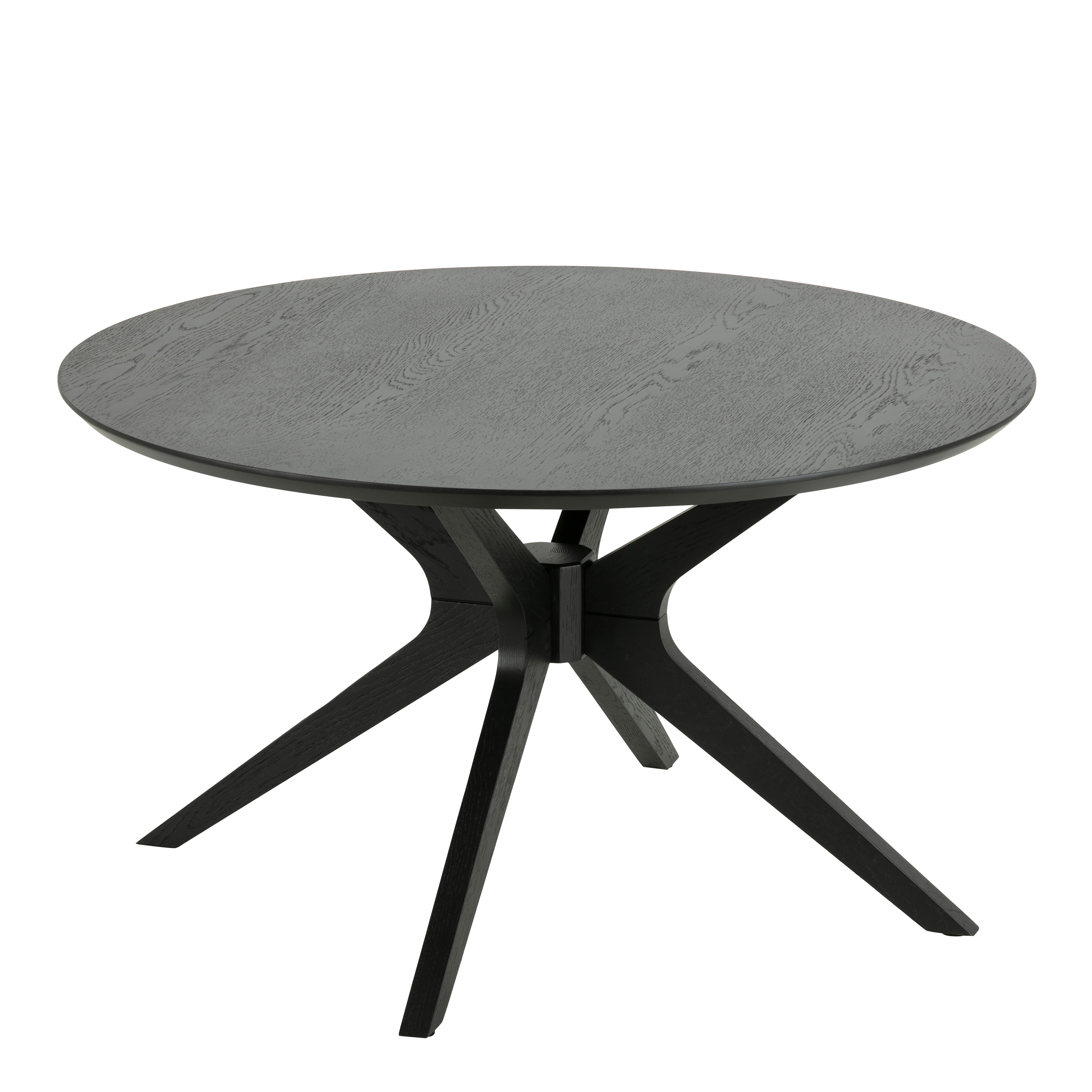I_Duncan Round Coffee Tablein Black 80x45cm - Rosalind Collection