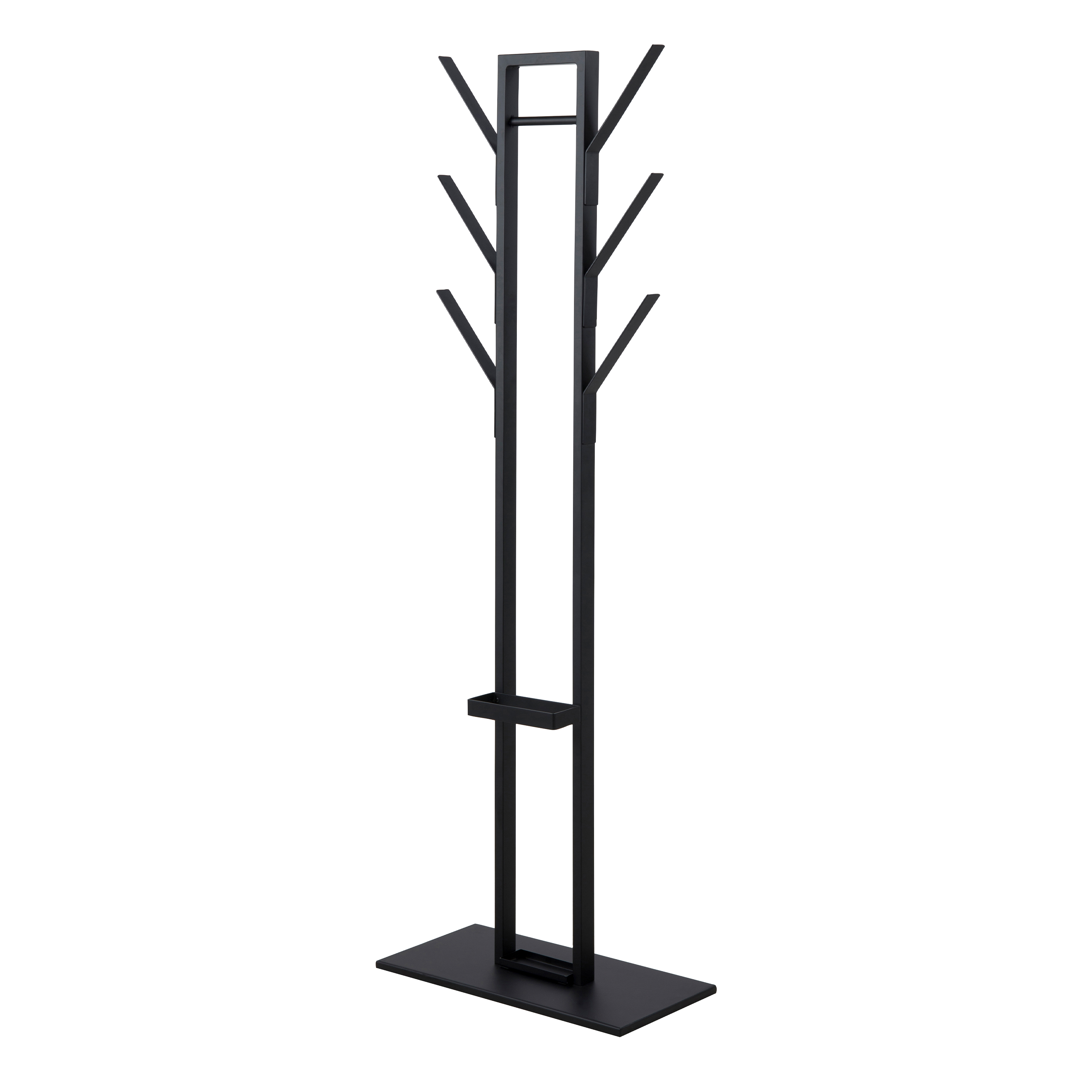 ALLVARIS coat hanger, frame and base matt black powder coated Steel - Rosalind Collection