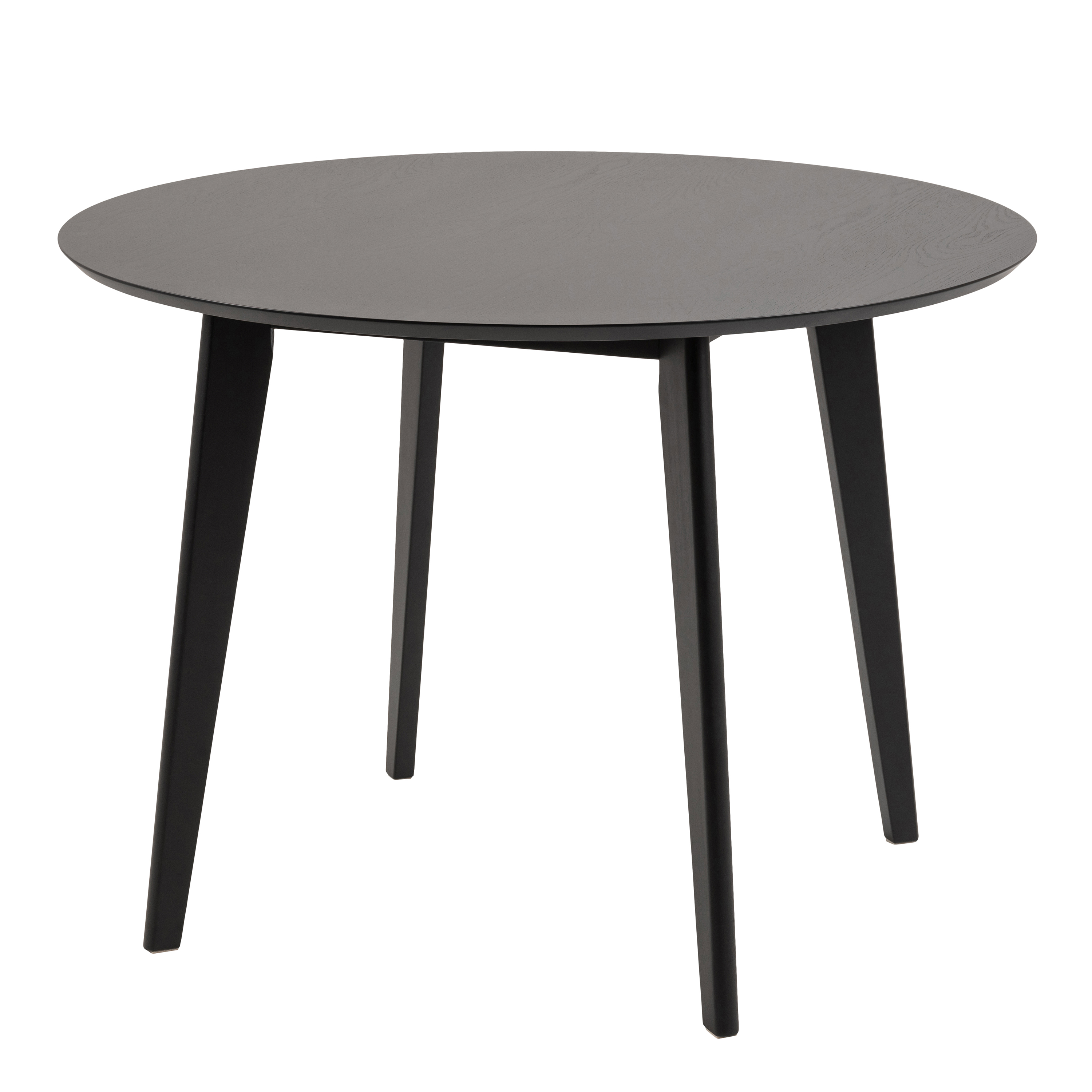 Roxby Round Dining Table in Black 105x76cm - Rosalind Collection