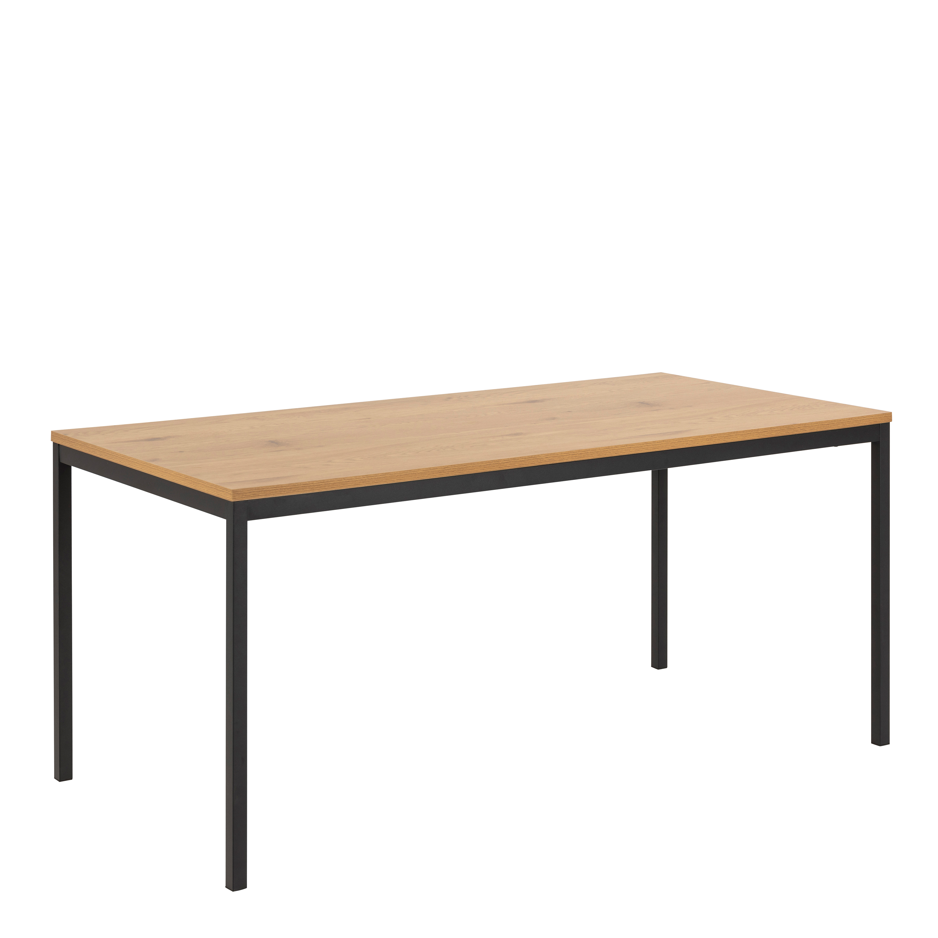 Seaford Dining Table in Black & Oak - Rosalind Collection