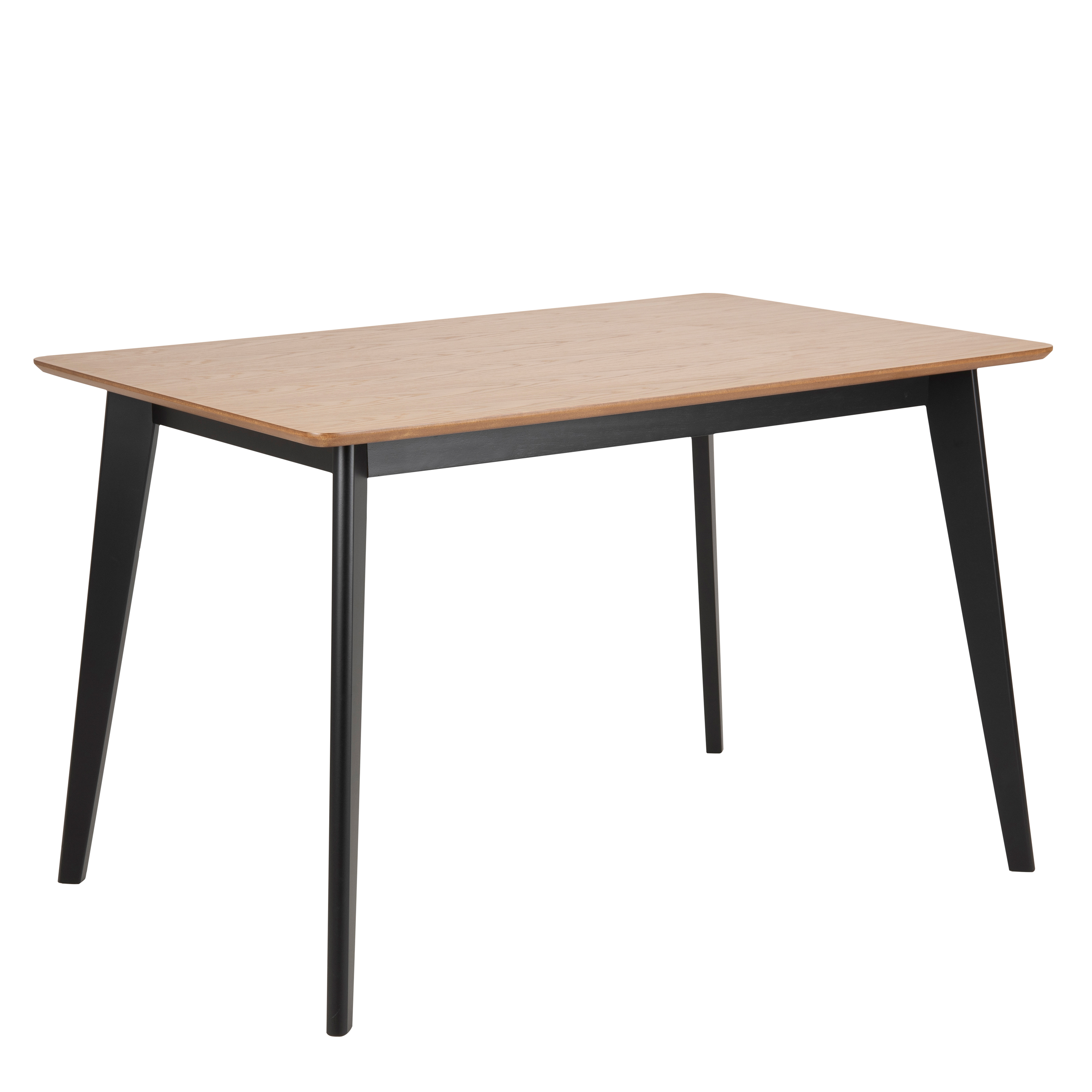 Roxby Dining Table in Oak & Black - Rosalind Collection