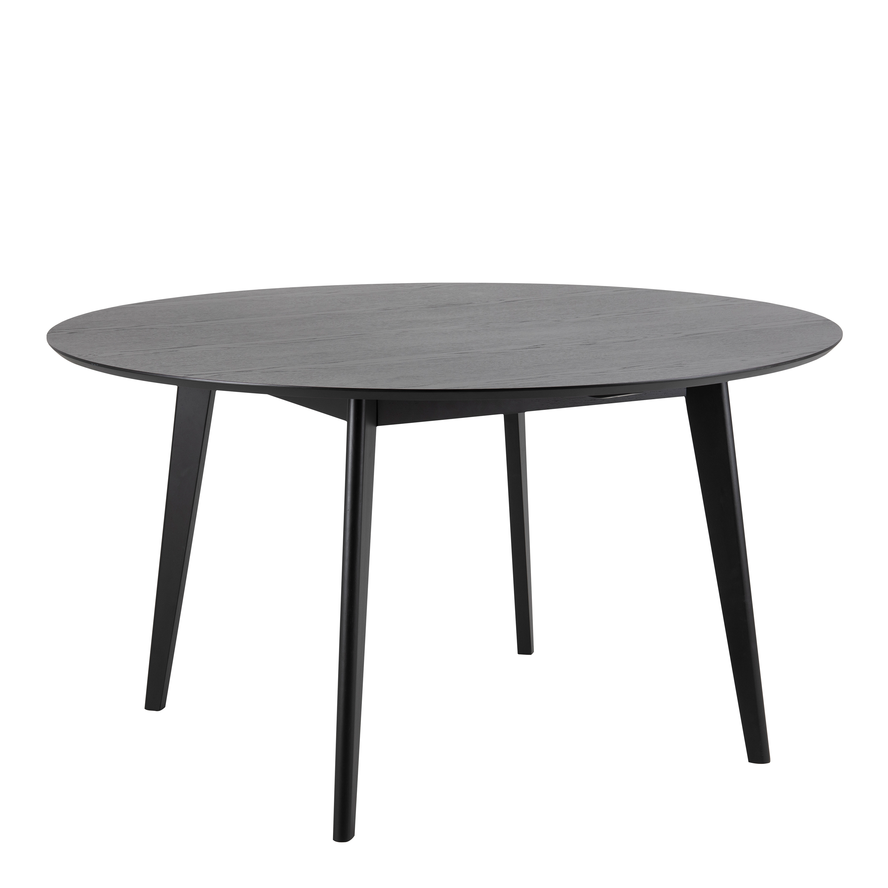 Roxby Round Dining Table in Black 140x76cm - Rosalind Collection