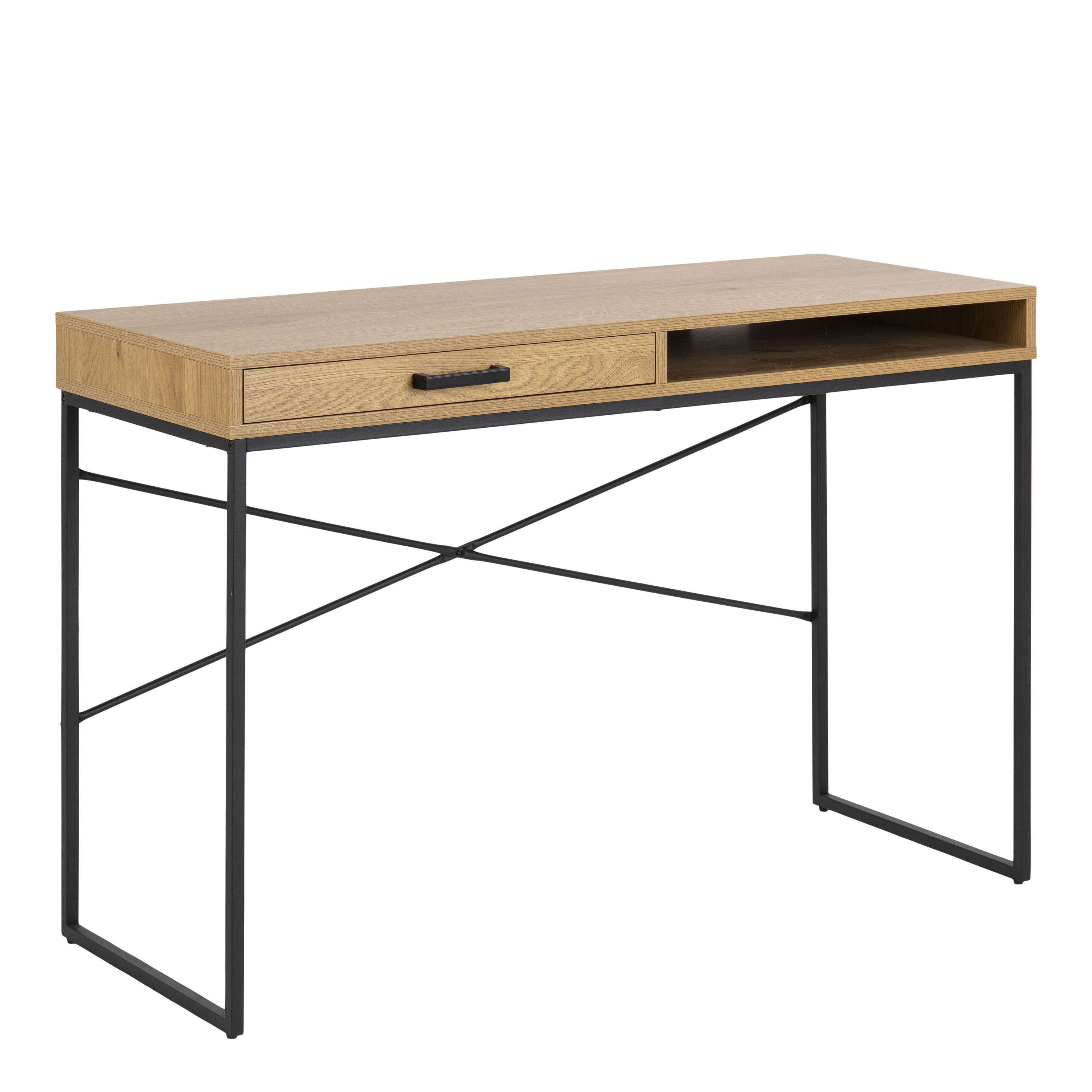 Seaford Office Desk with 1 Drawer in Oak - Rosalind Collection