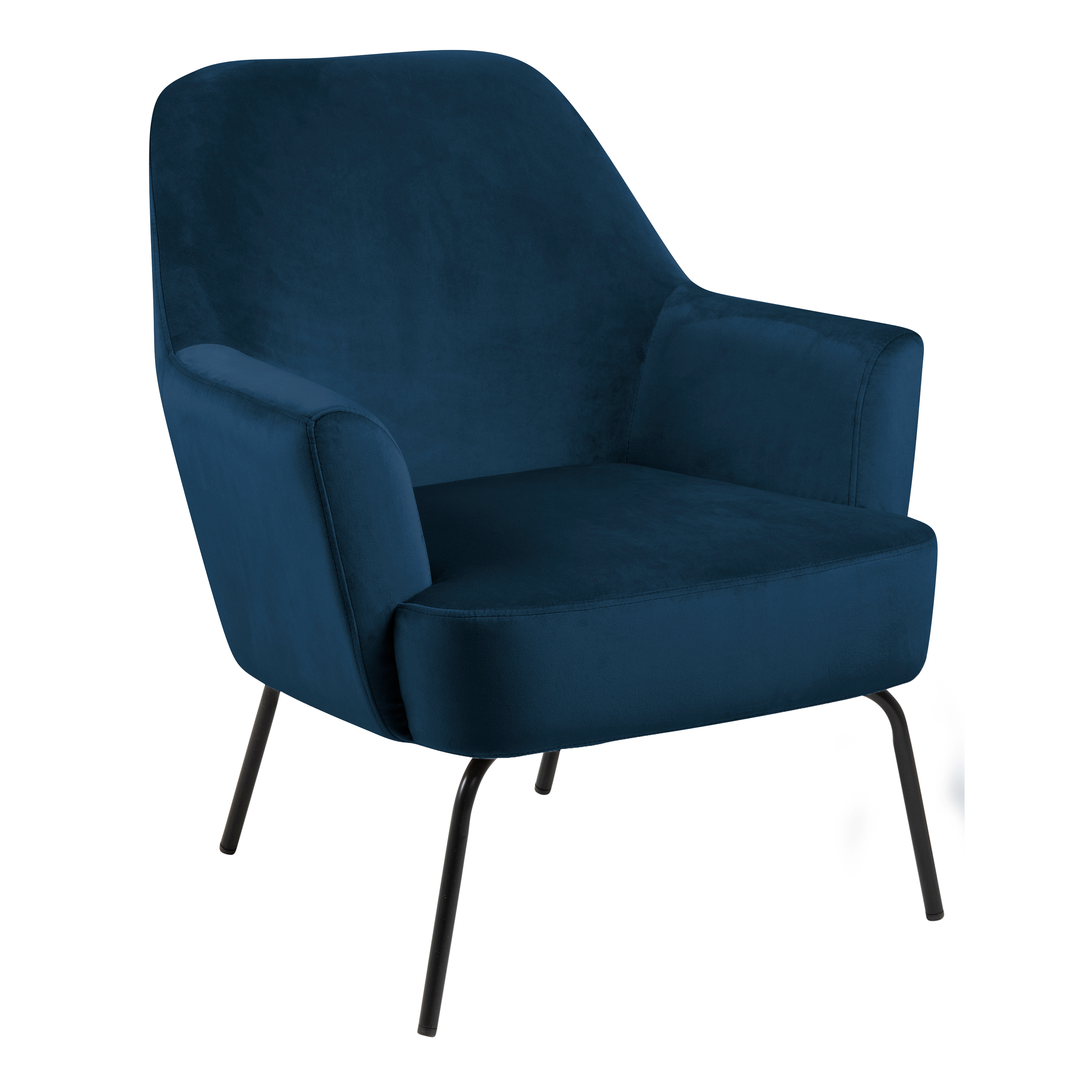 Melissa Lounge Chair in Navy Blue - Rosalind Collection