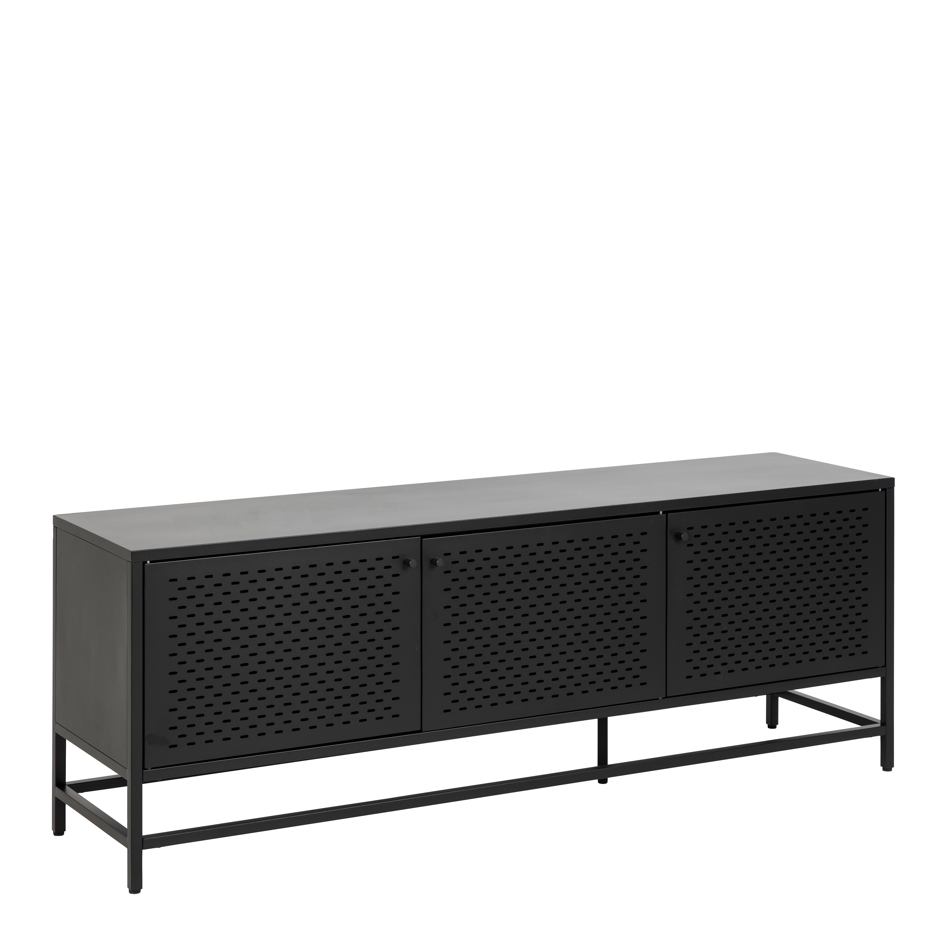 Newcastle 3 Door Sideboard in Matt Black - Rosalind Collection