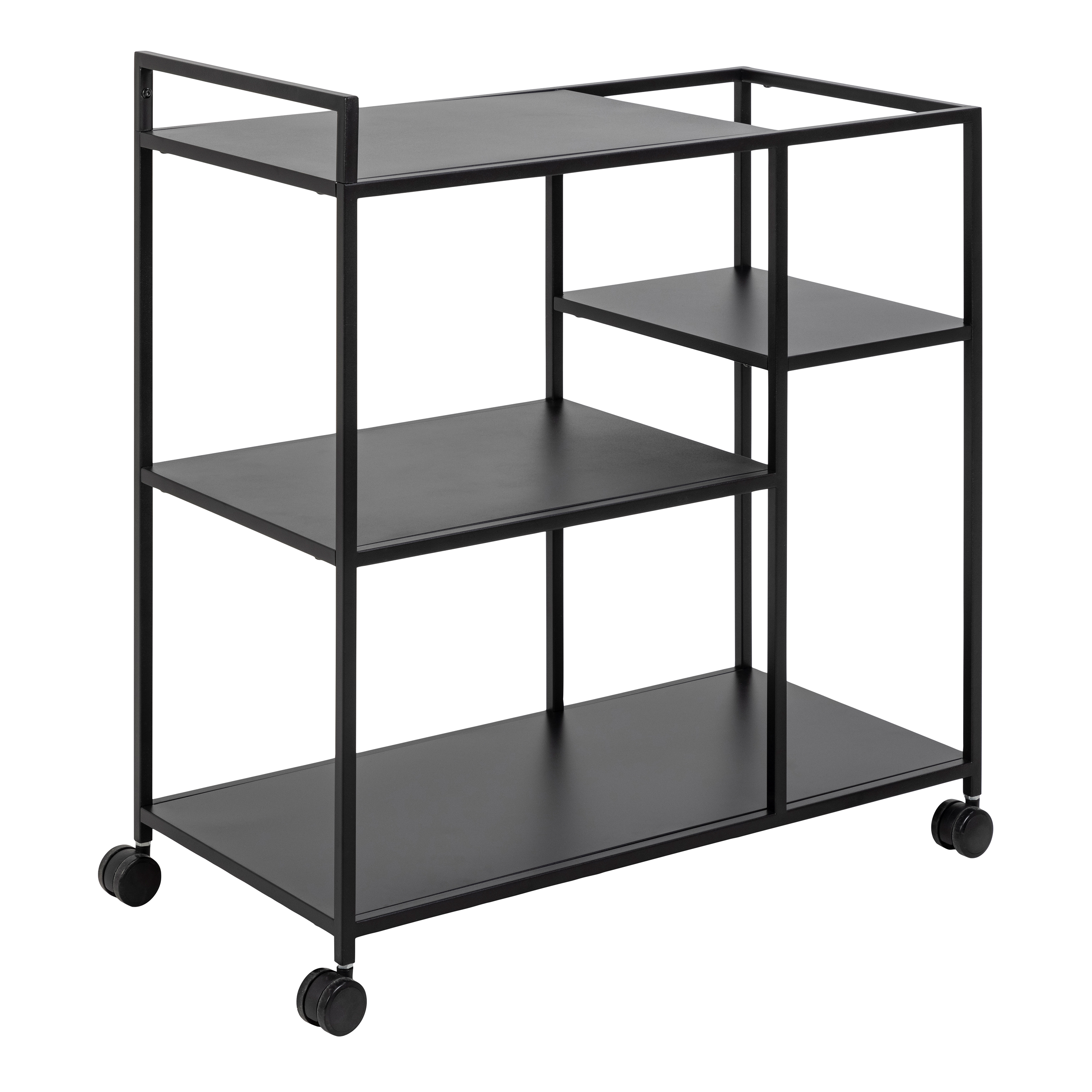 Newcastle Serving Trolley in Matt Black - Rosalind Collection