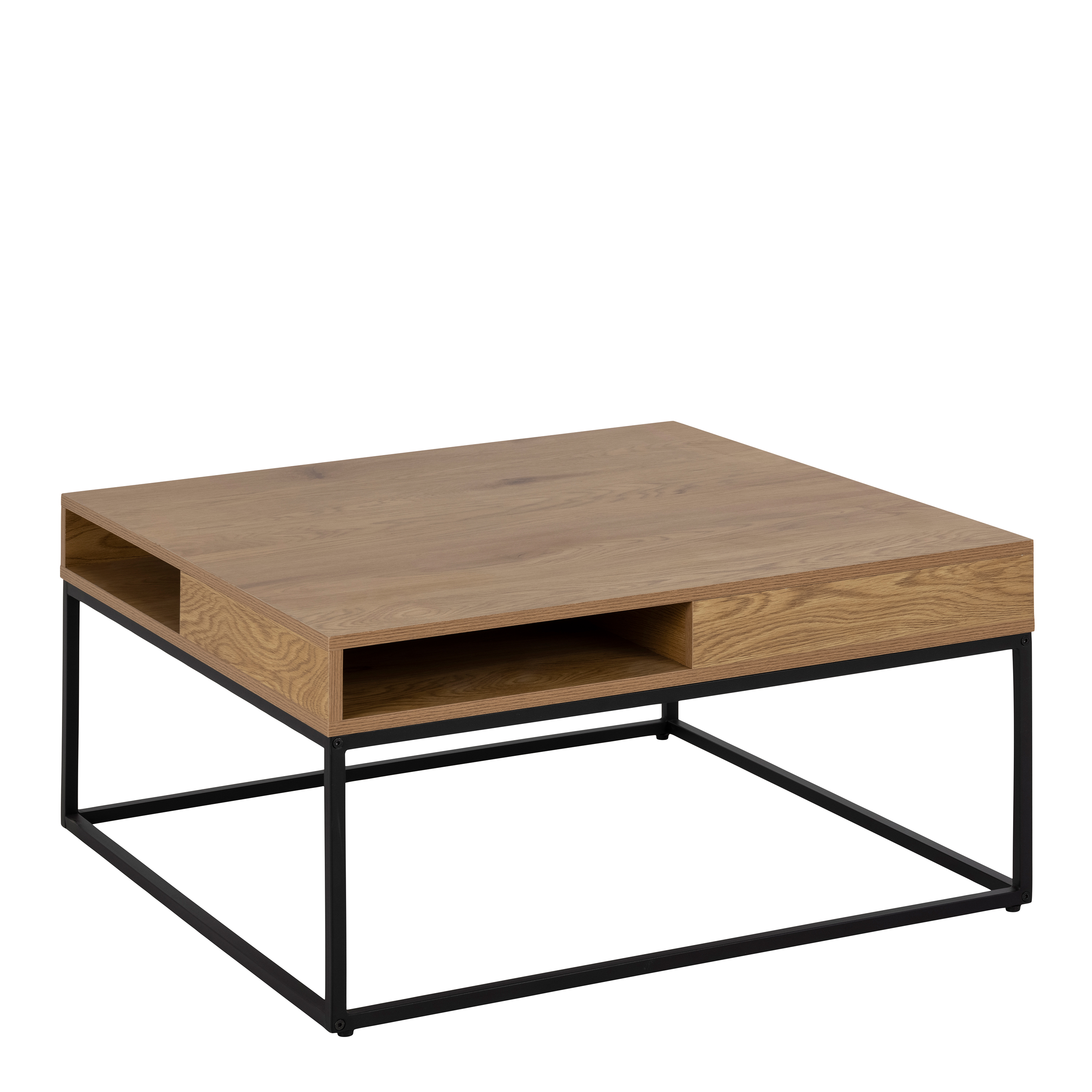 Willford Coffee Table in Oak & Black - Rosalind Collection