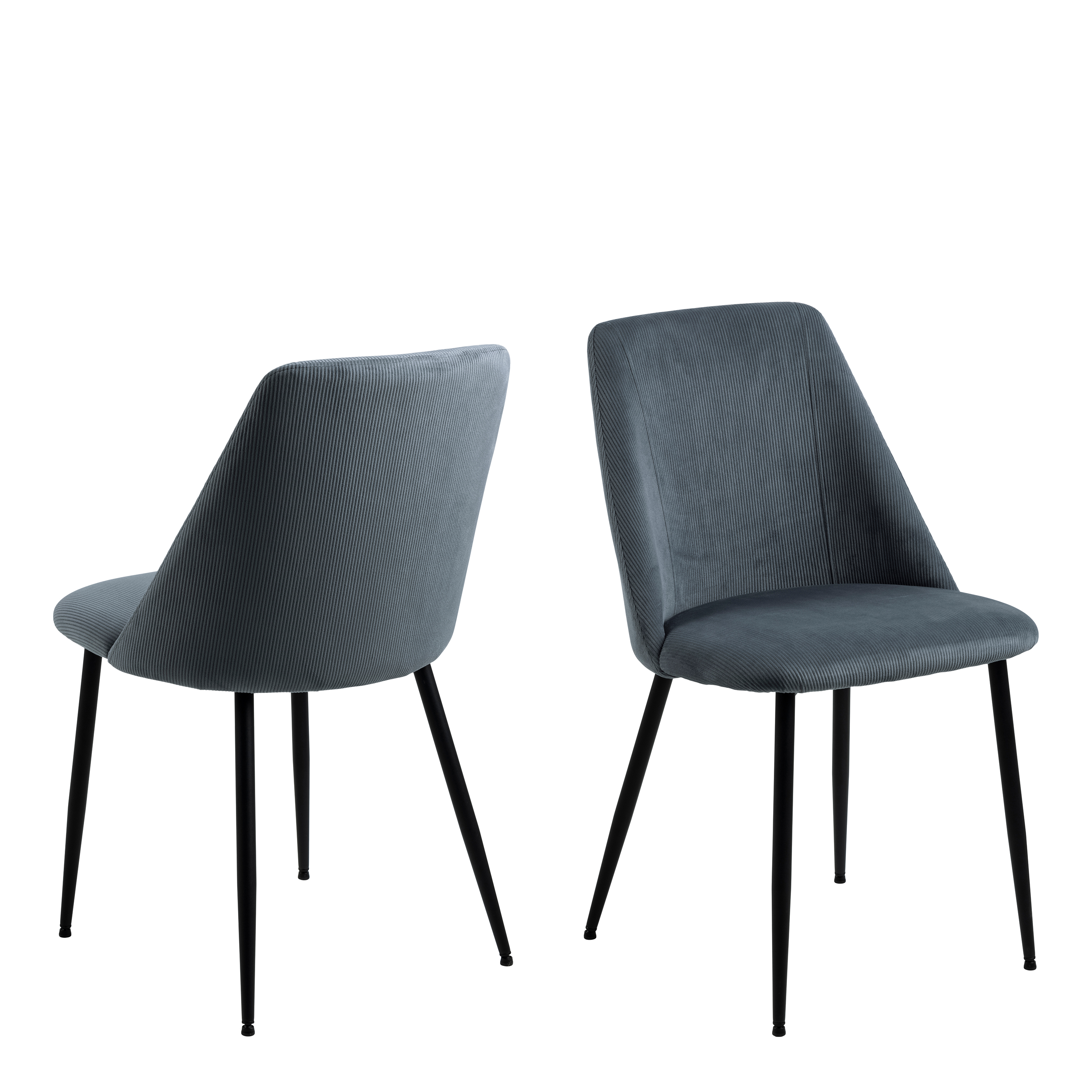 Ines Dining Chair in Grey Set of 4 - Rosalind Collection