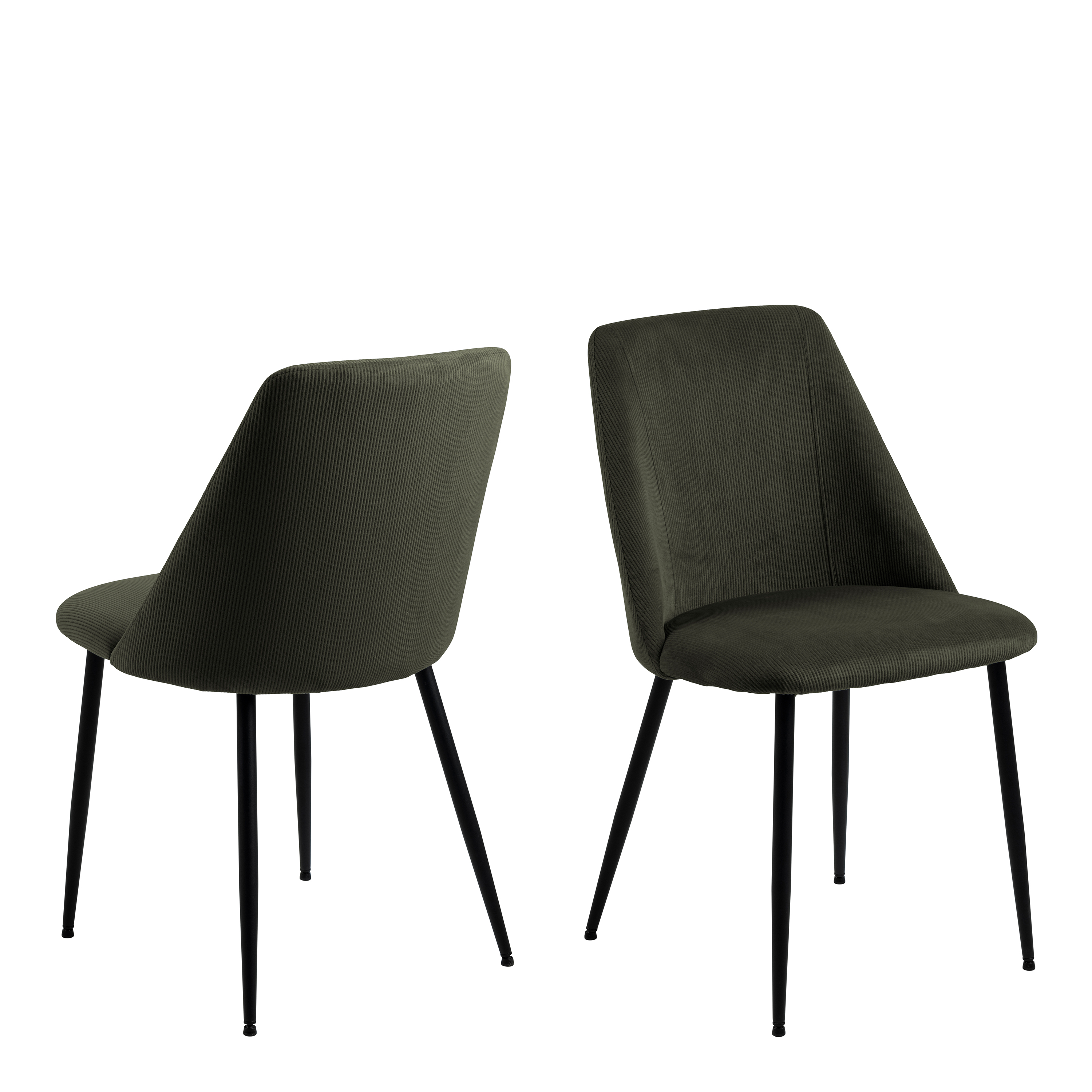 Ines Dining chair in Olive Green Set of 4 - Rosalind Collection