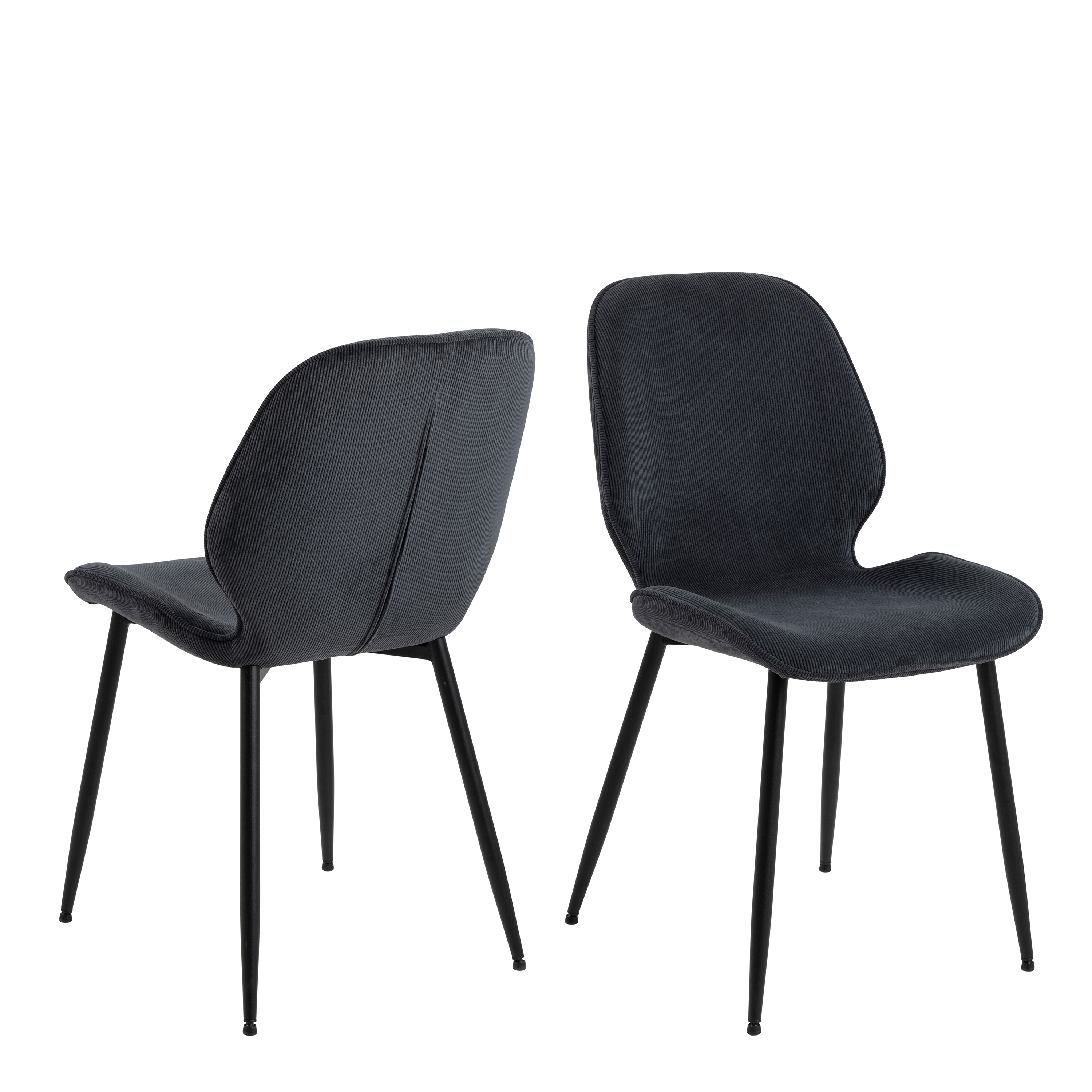 Femke Dining Chair in Anthracite Set of 4 - Rosalind Collection