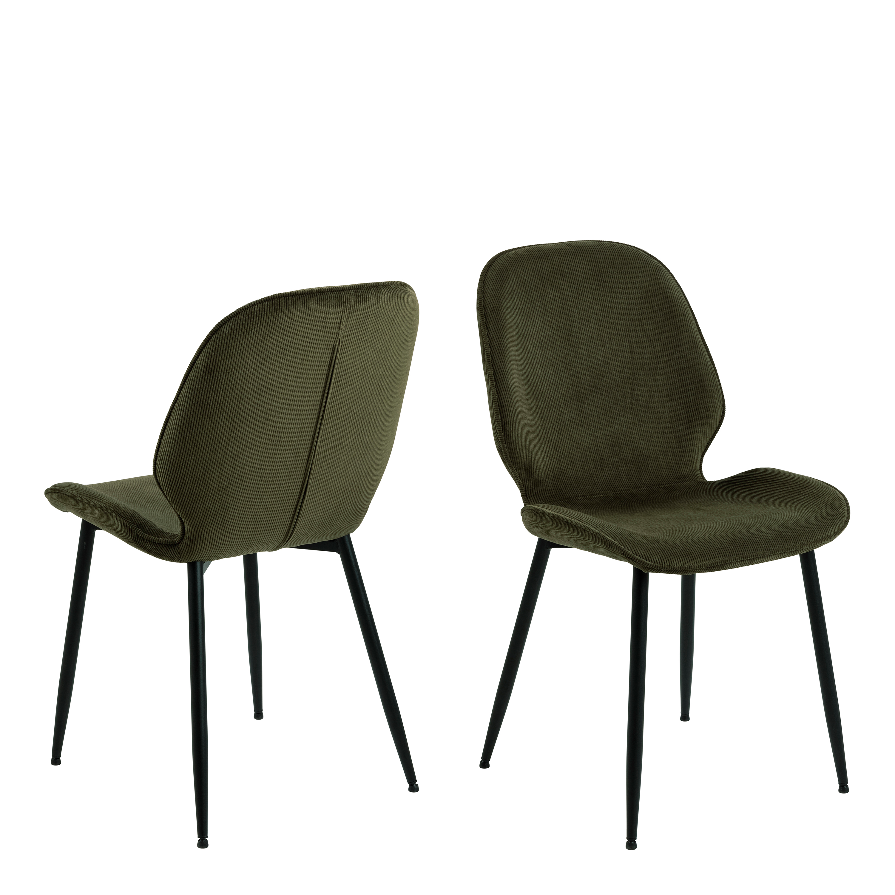 Femke Dining Chair in Olive Green Set of 4 - Rosalind Collection