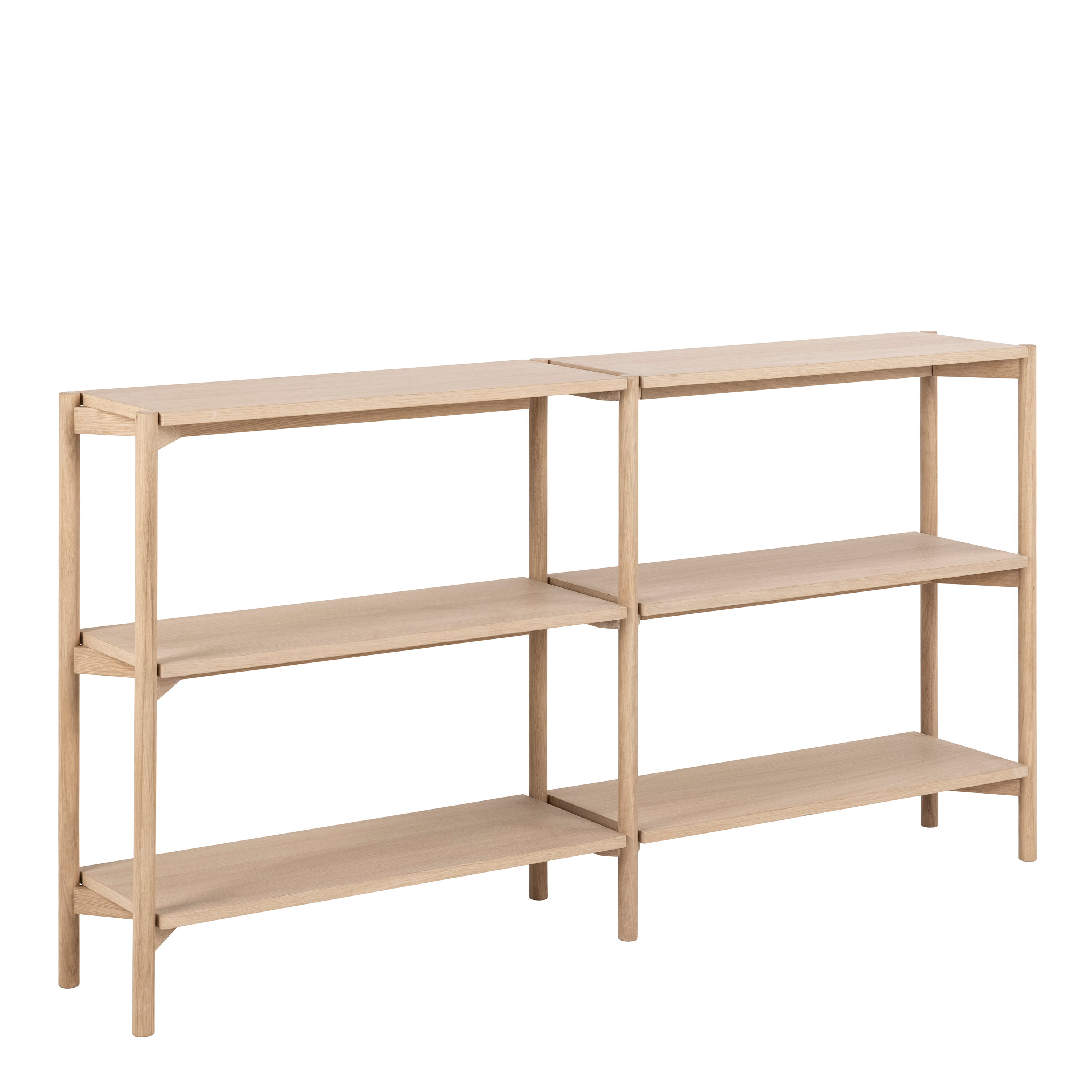 Braidwood bookcase with 4 shelves in White - Rosalind Collection
