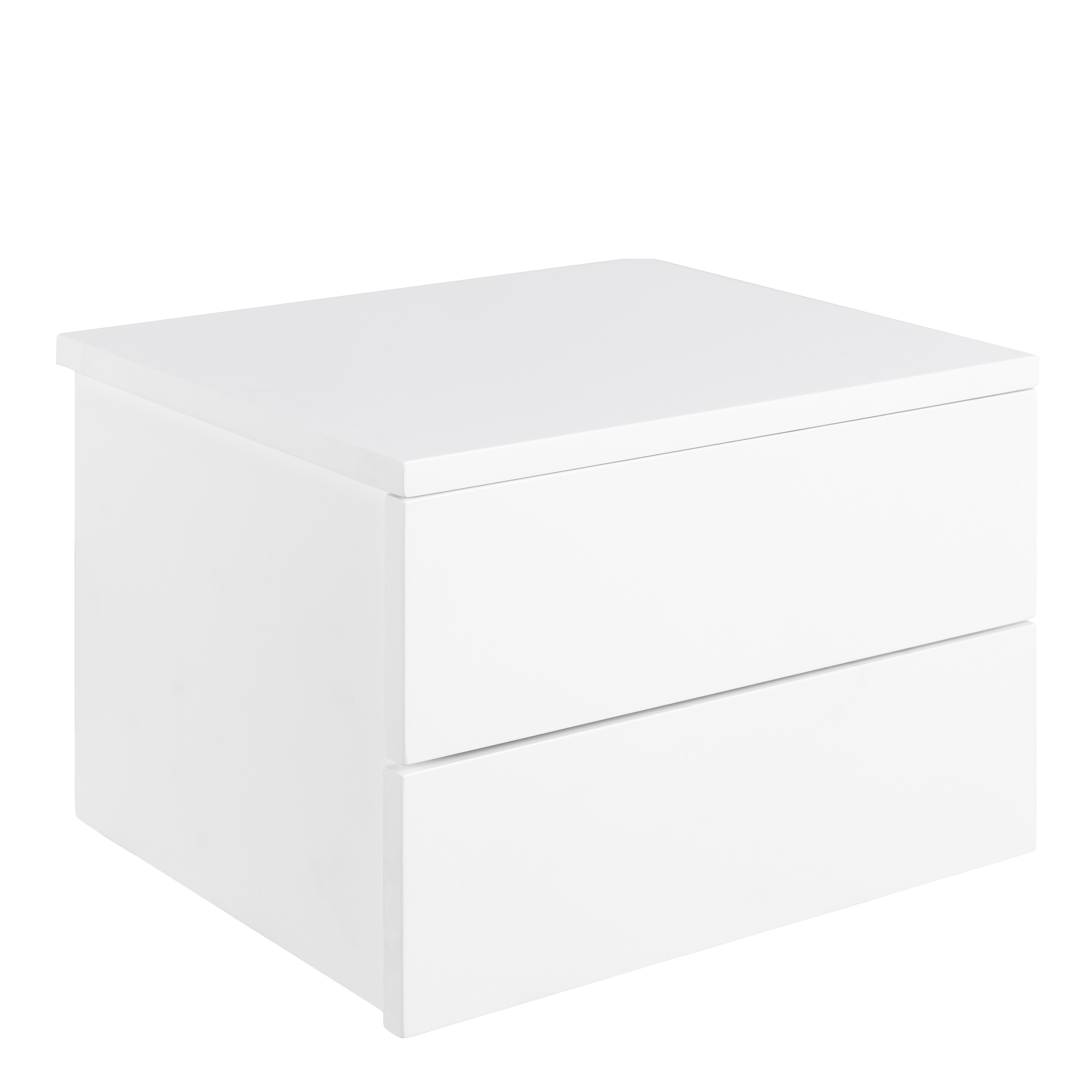 Avignon Bedside Table with 2 Drawers in White - Rosalind Collection