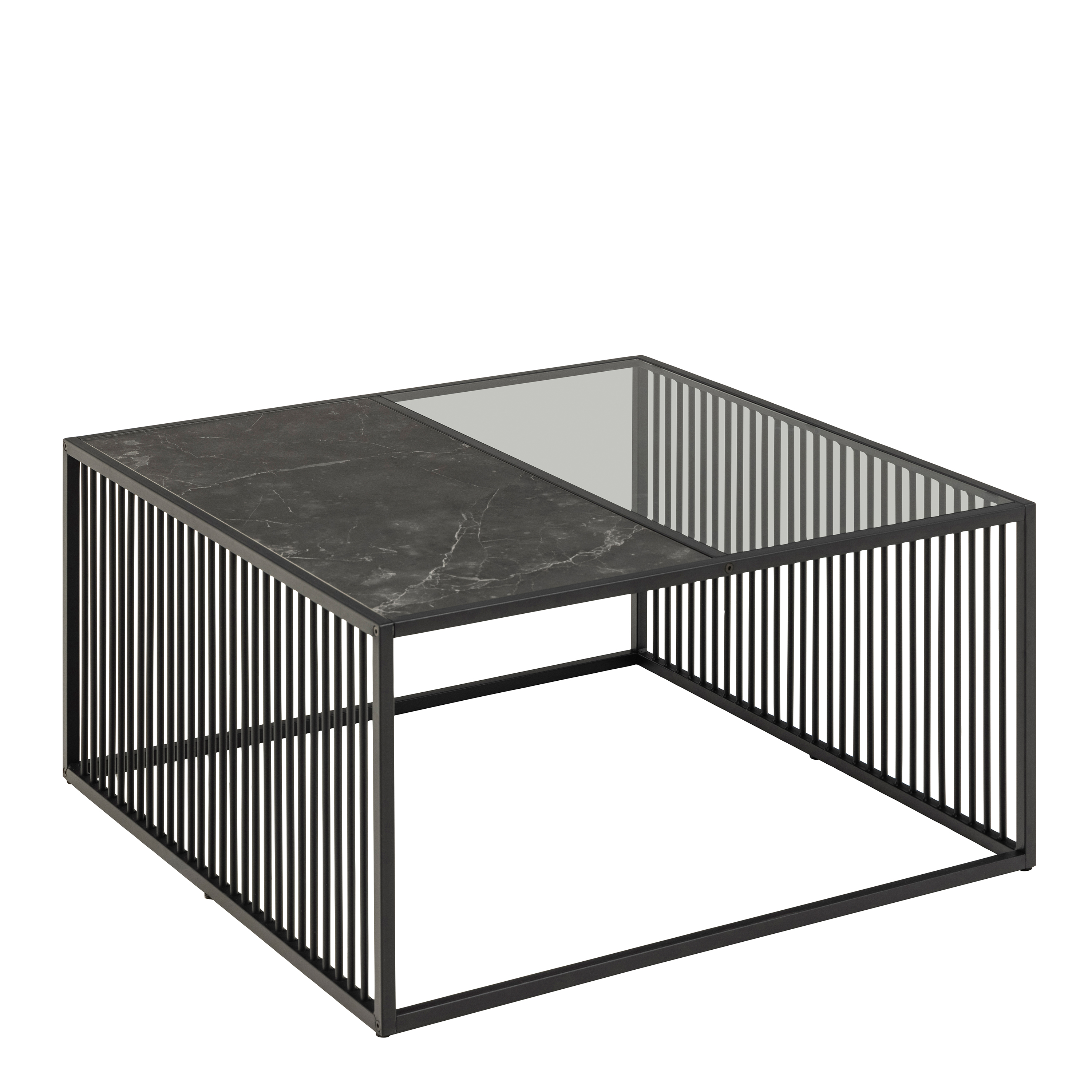 Strington Square Coffee Table in Black - Rosalind Collection