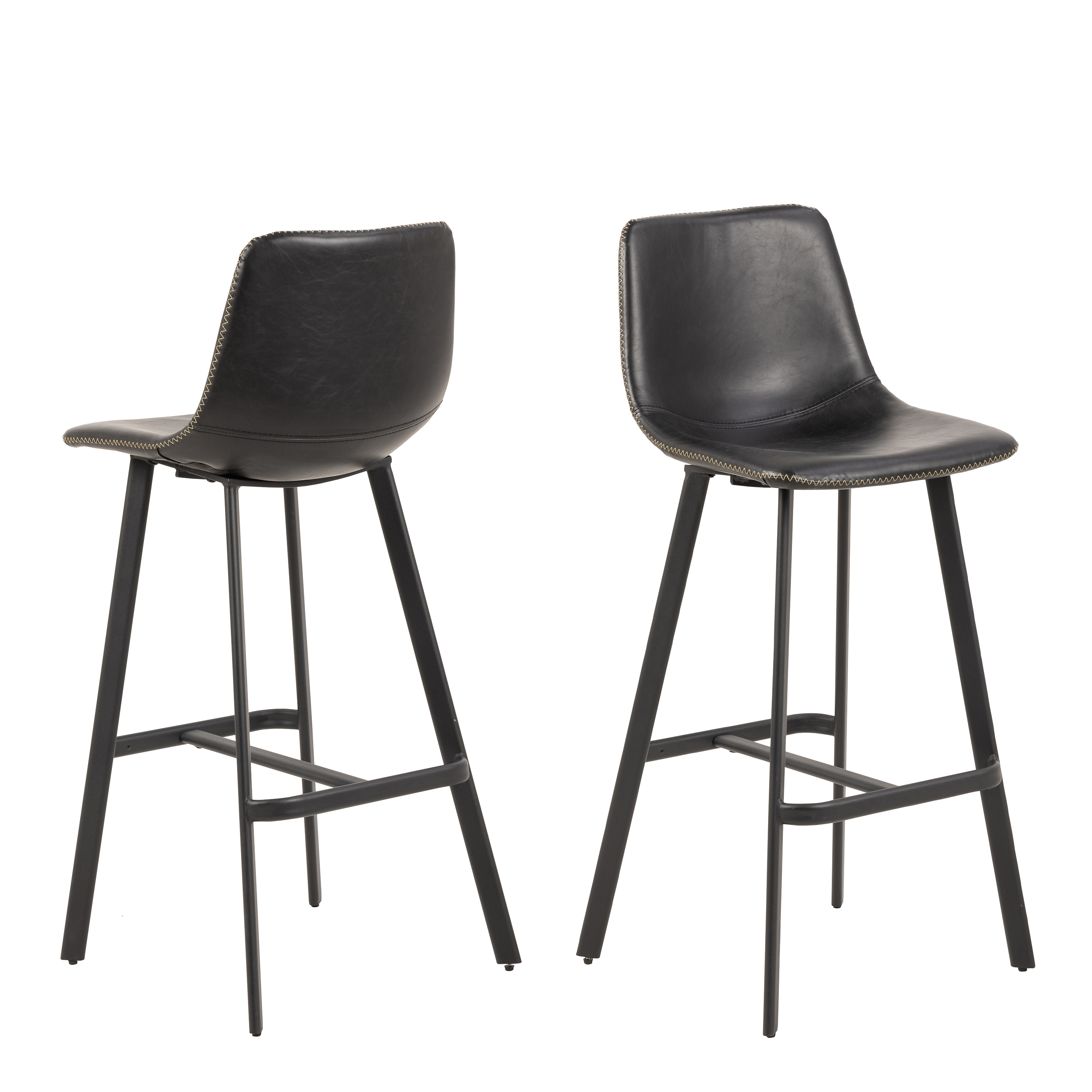 I_Oregon Bar Chair in Black Set of 2 - Rosalind Collection