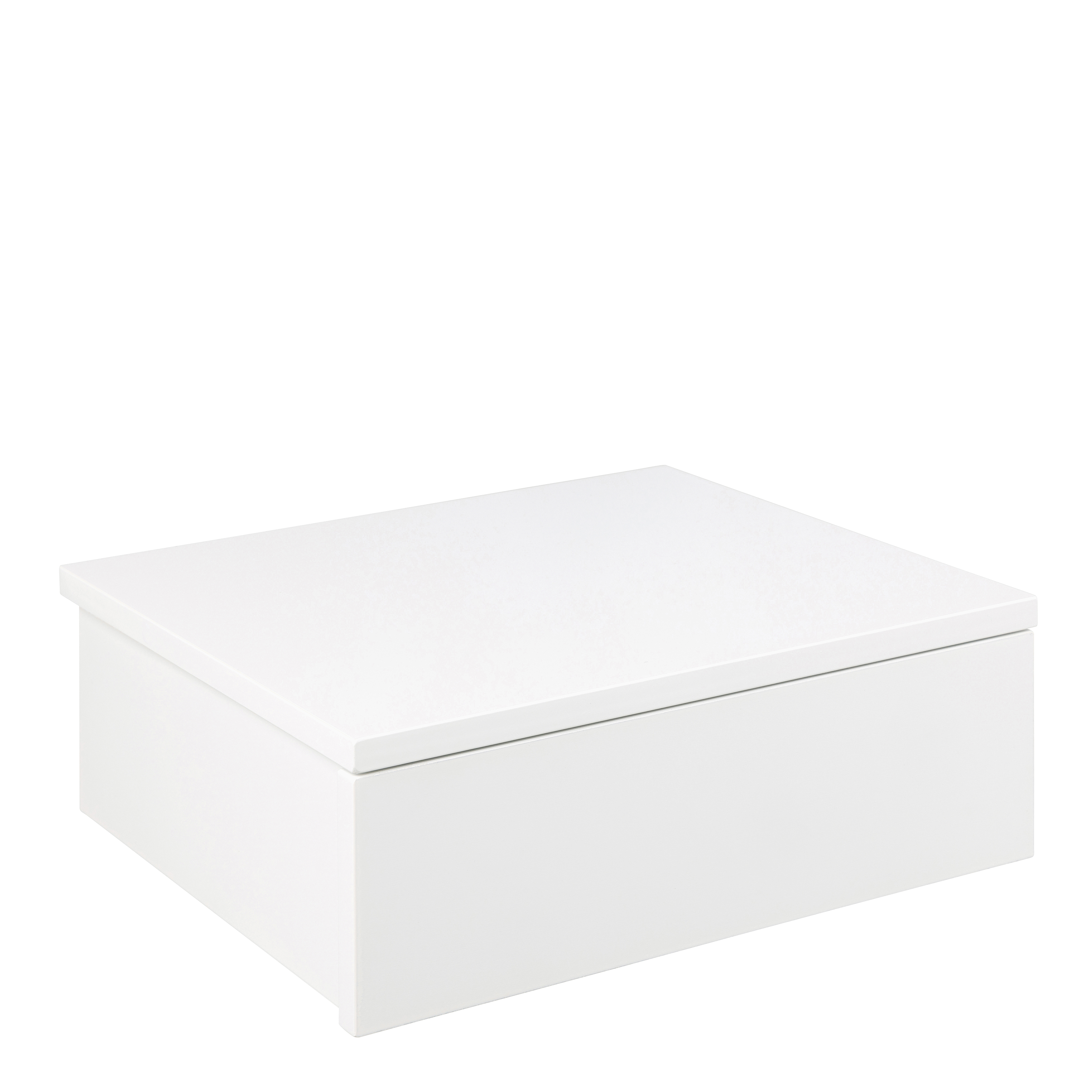 Avignon Square Bedside Table with 1 Drawer in White - Rosalind Collection