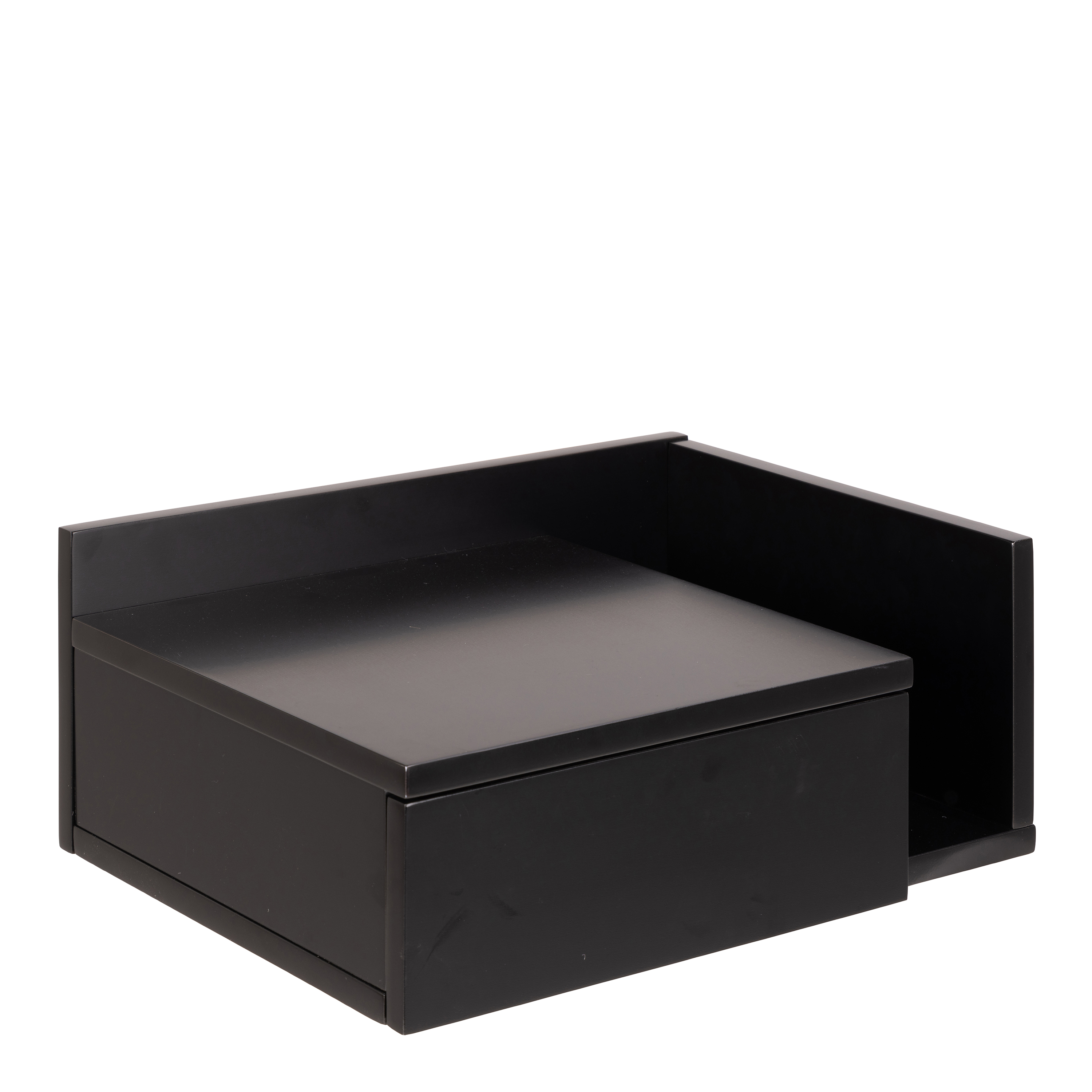 Ashlan Bedside Table in Black - Rosalind Collection