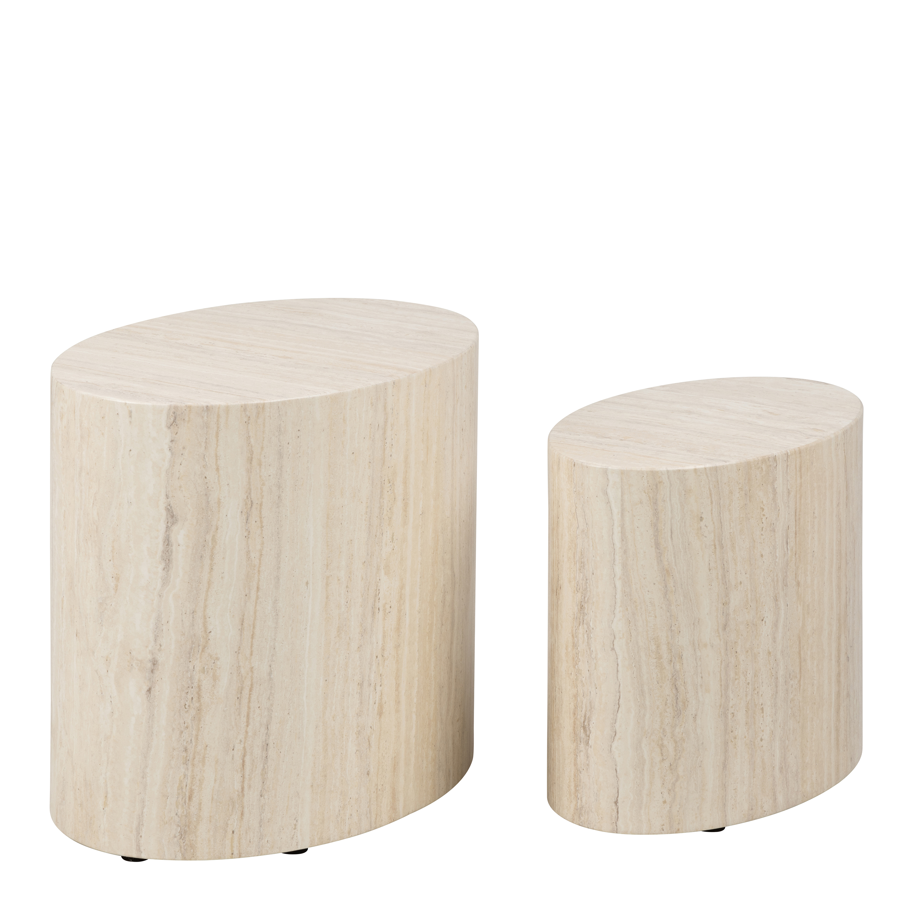 Mice Oval Coffee Table Set in Light Oak - Rosalind Collection
