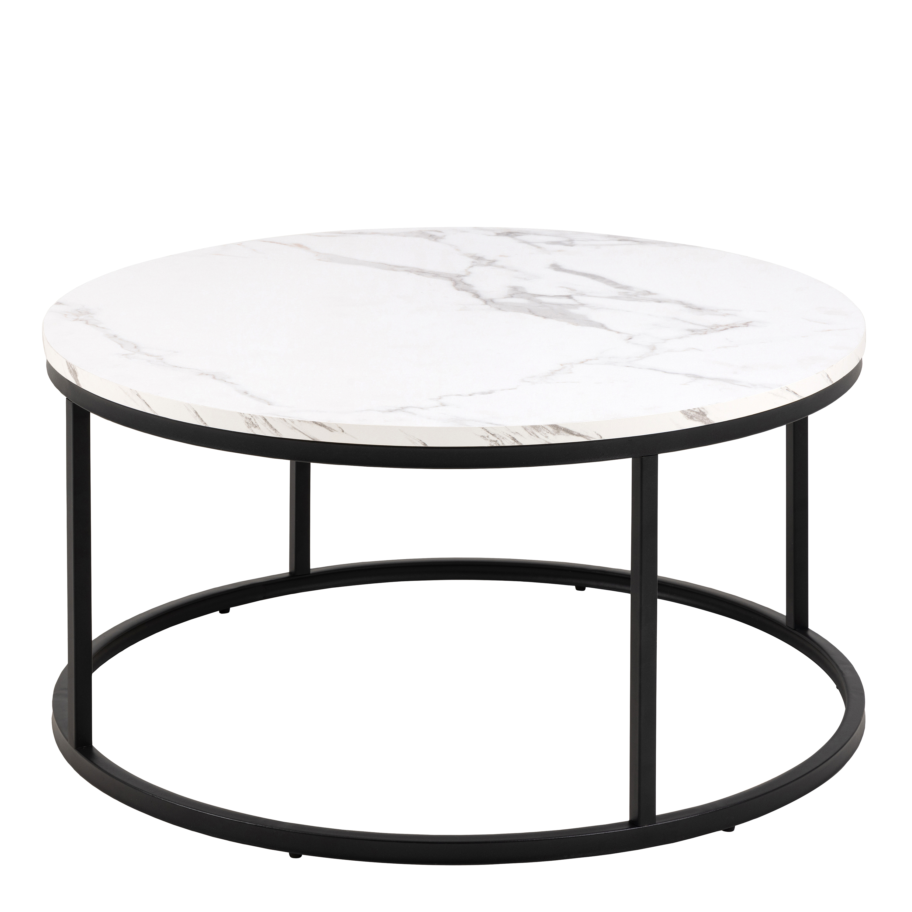 Spiro Coffee Table with White Marble Top - Rosalind Collection