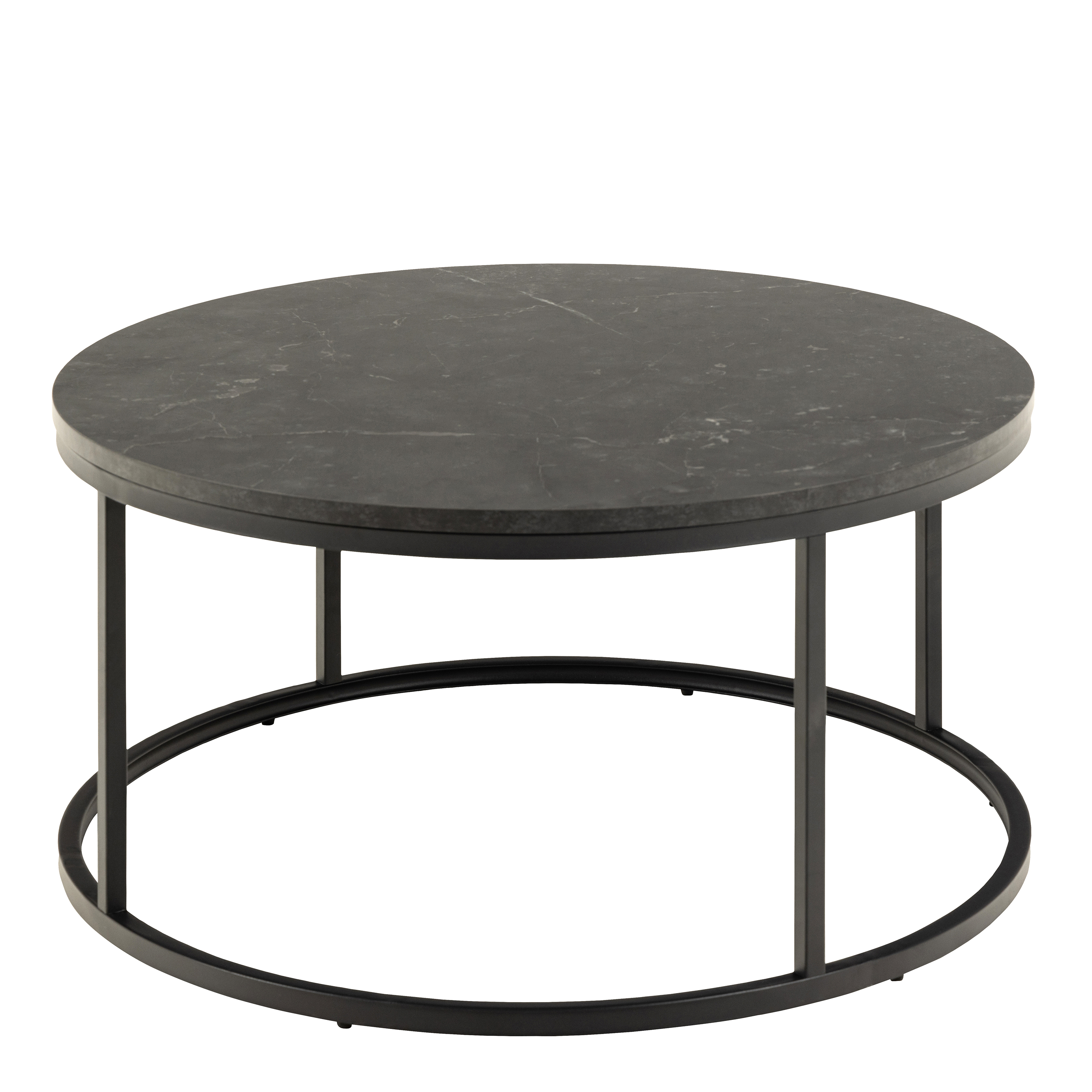 Spiro Coffee Table With Black Marble Top - Rosalind Collection