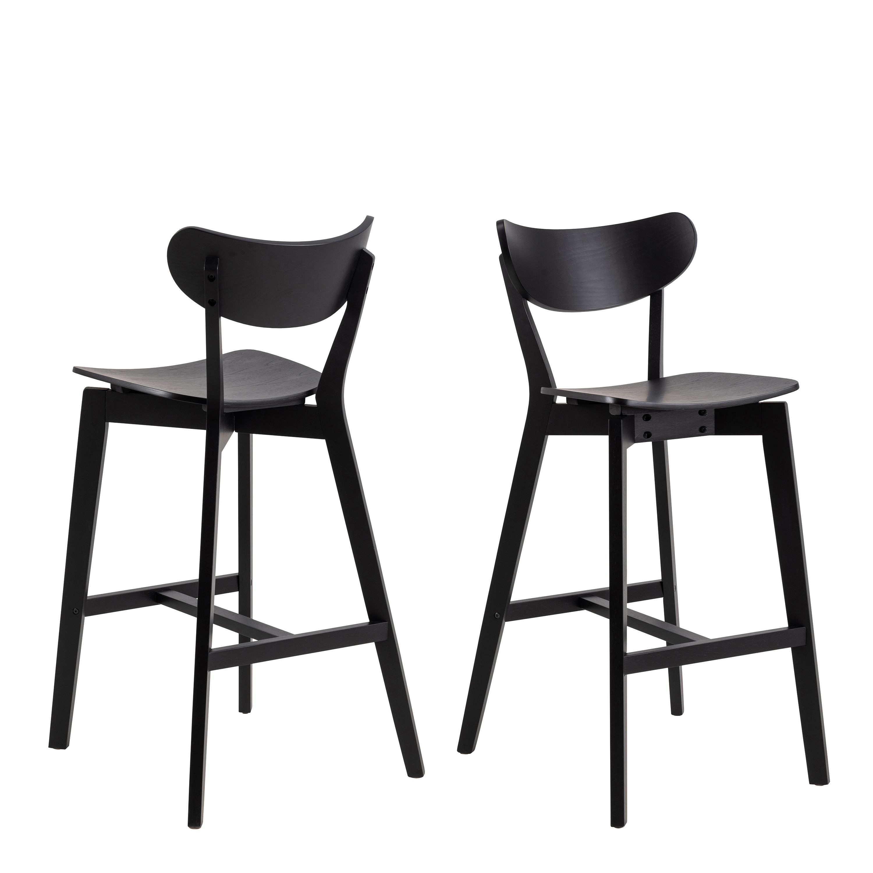 Roxby Bar Stool in Oak Set of 2 - Rosalind Collection