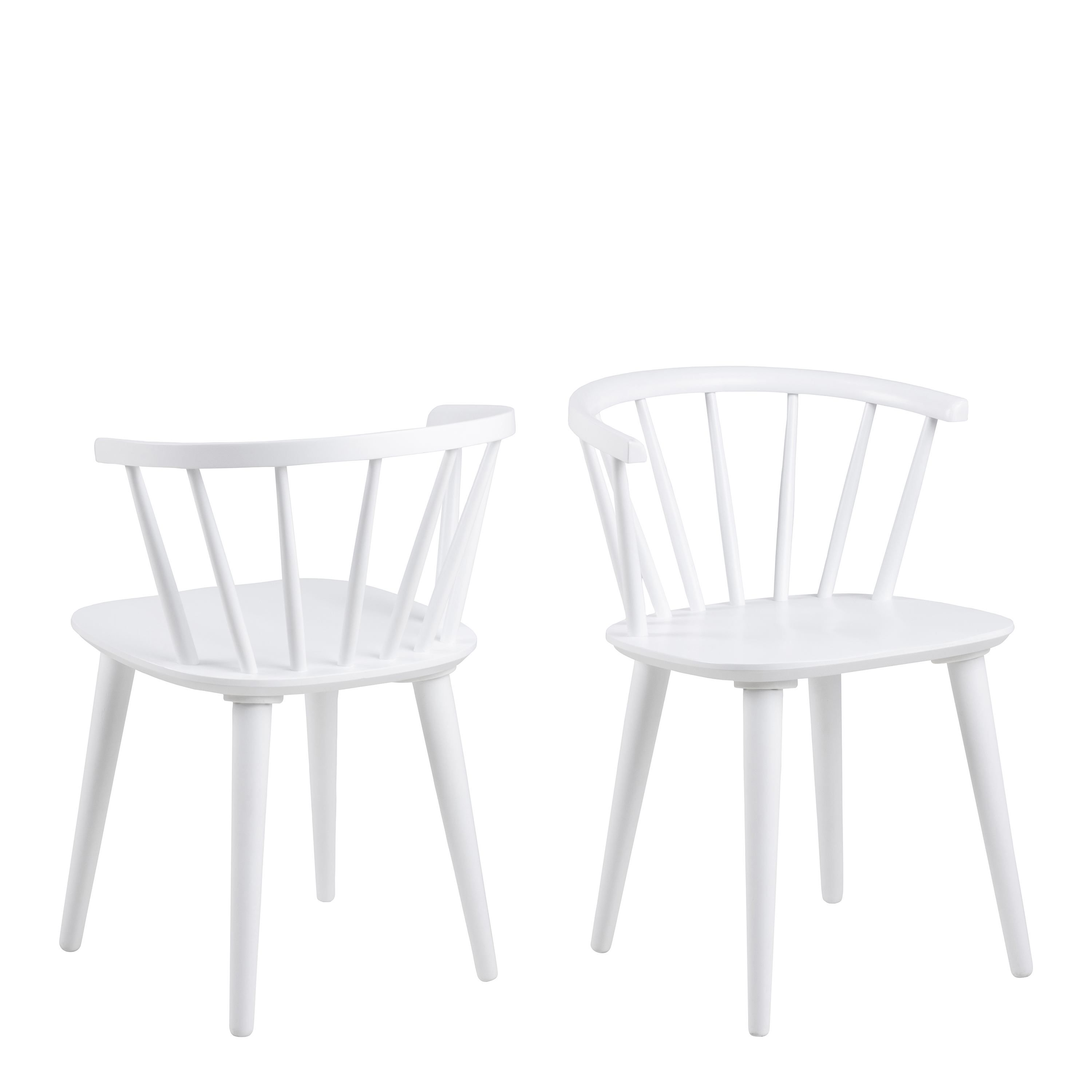 INSA Dining Chair in White Set of 2 - Rosalind Collection