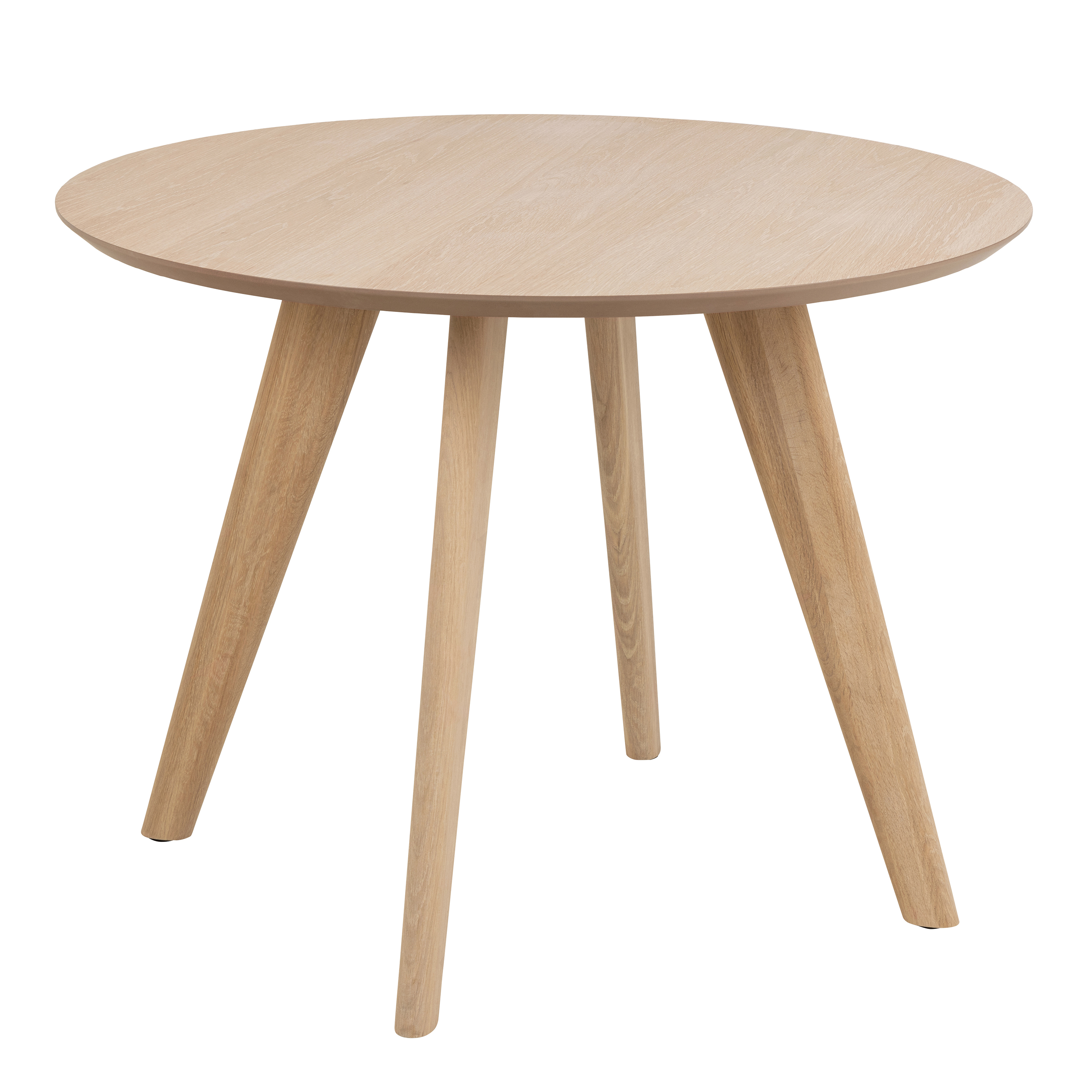 Townsville Round Dining Table in White and Oak - Rosalind Collection