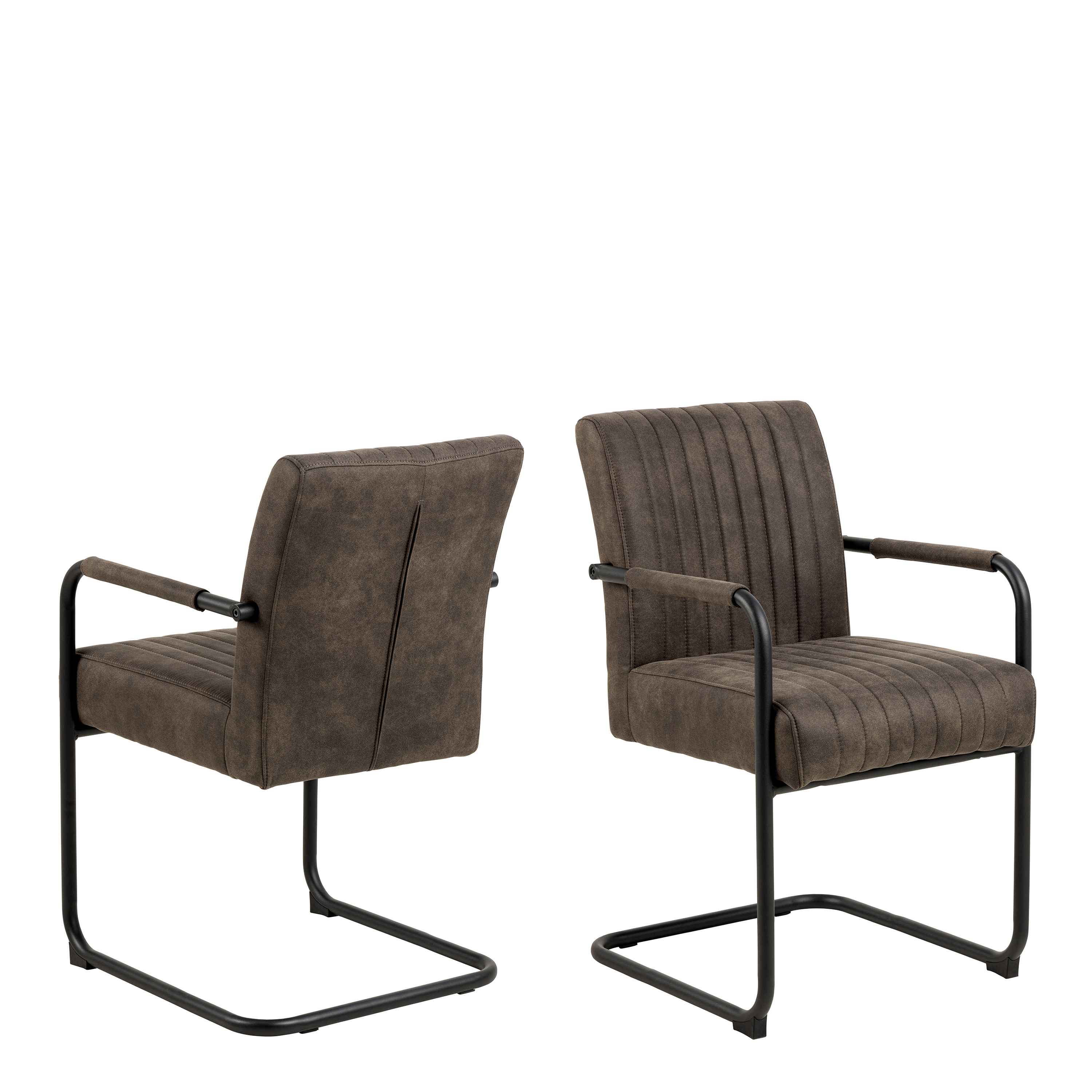 Adele Dining Chair in Grey Fabric Set of 2 - Rosalind Collection