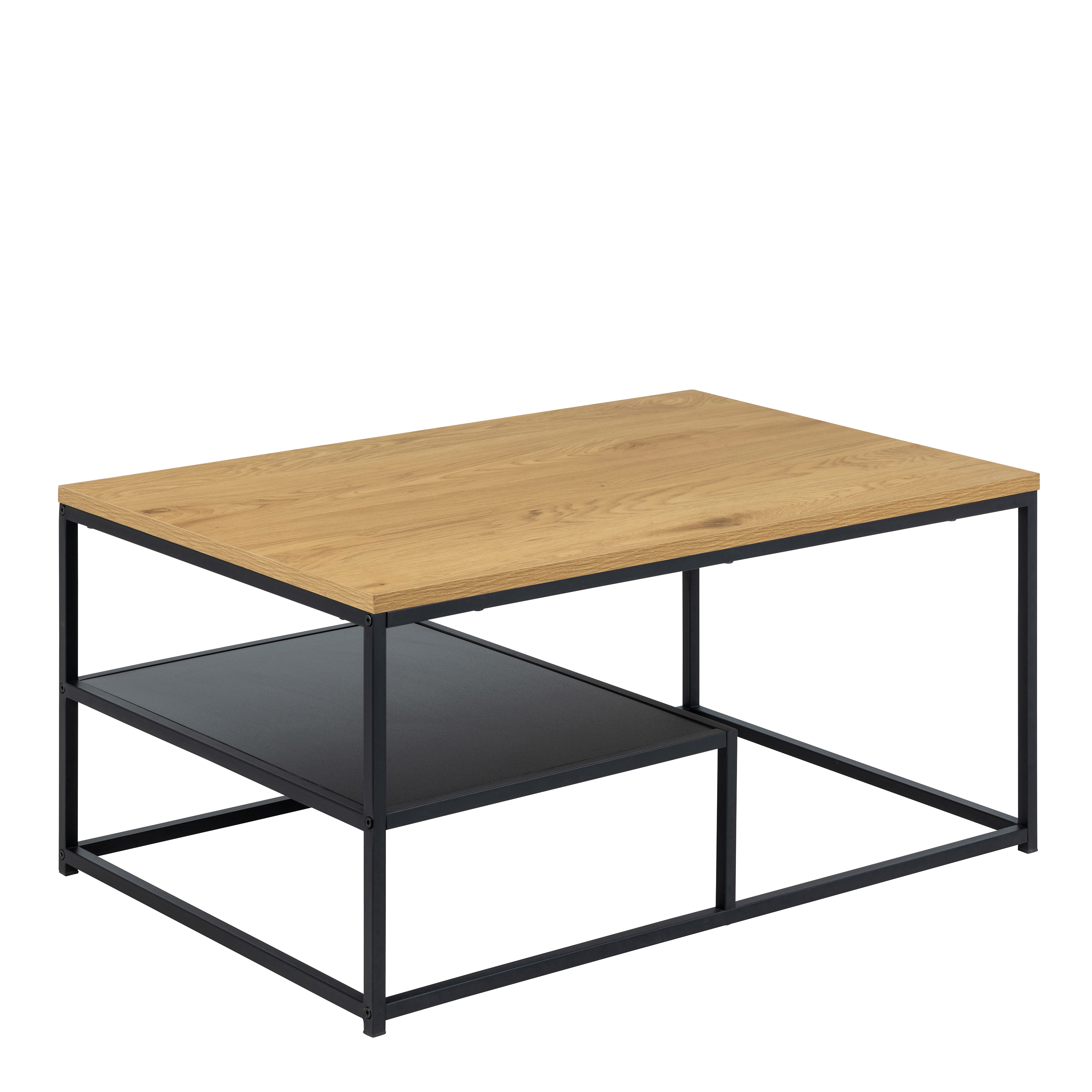Gila Coffee Table with Open Shelf in Oak - Rosalind Collection