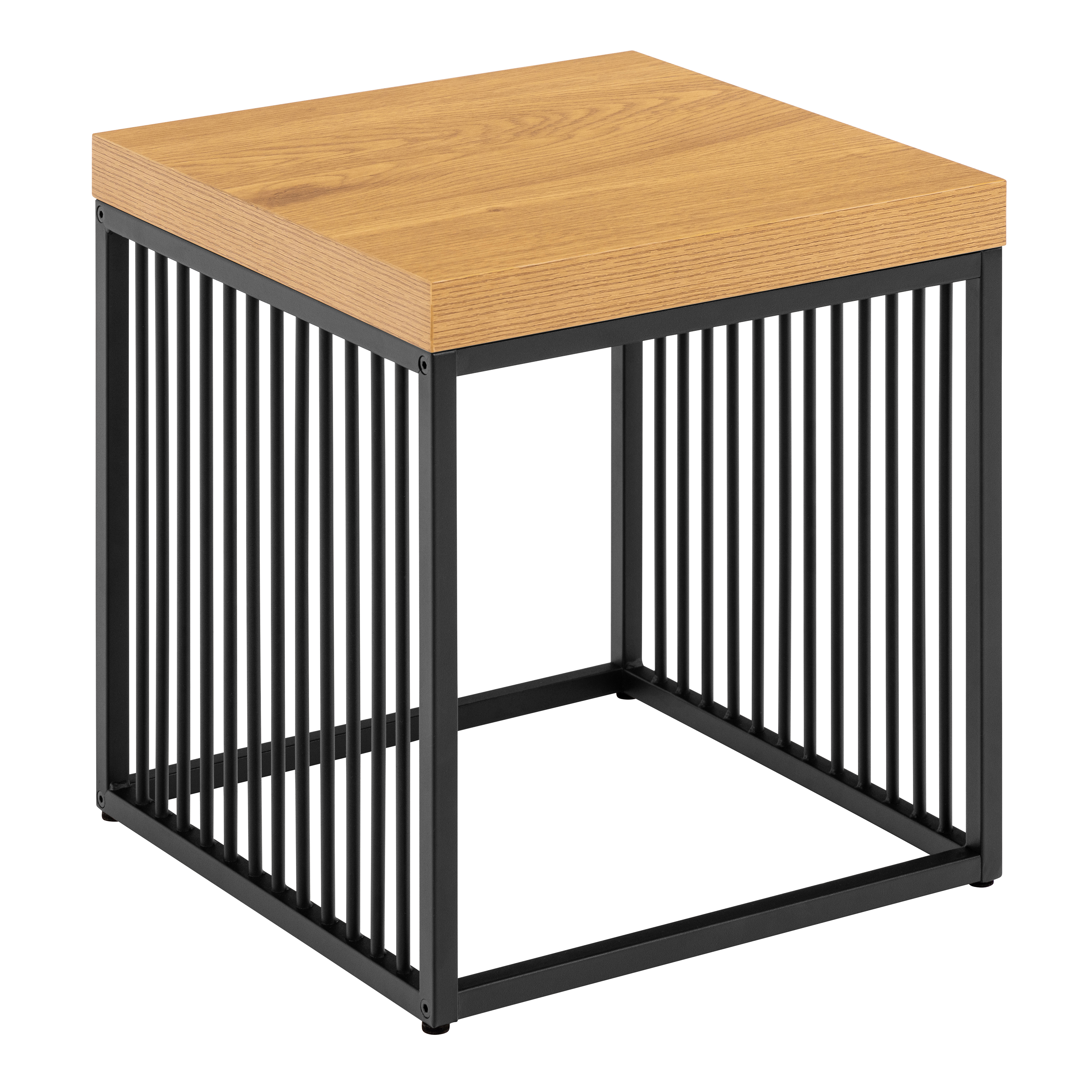 Strington Side Table in Black and Oak - Rosalind Collection