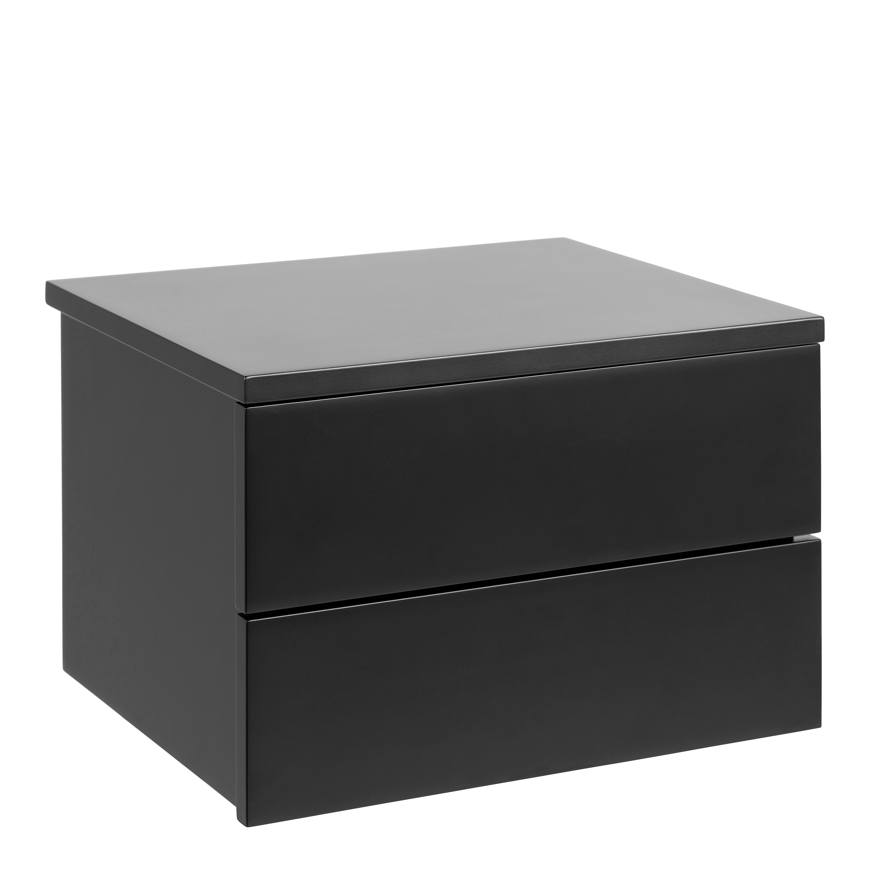 Avignon Bedside Table with 2 Drawers in Black - Rosalind Collection