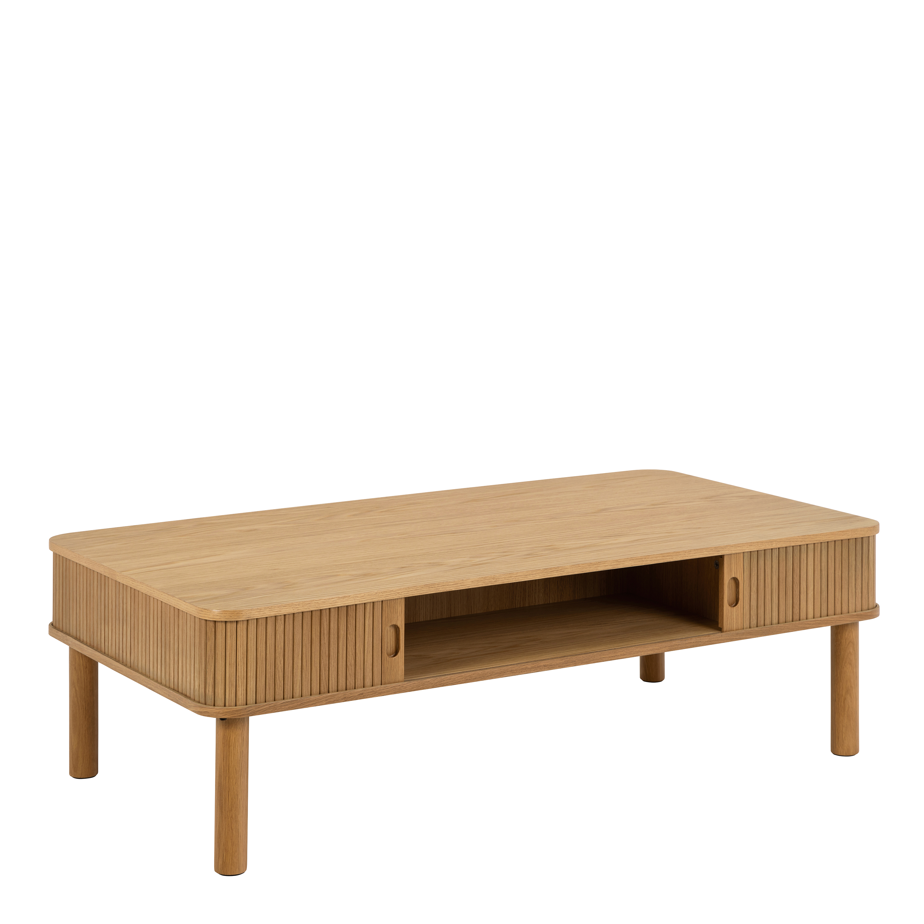 Langley Coffee Table Sliding door in Oak - Rosalind Collection
