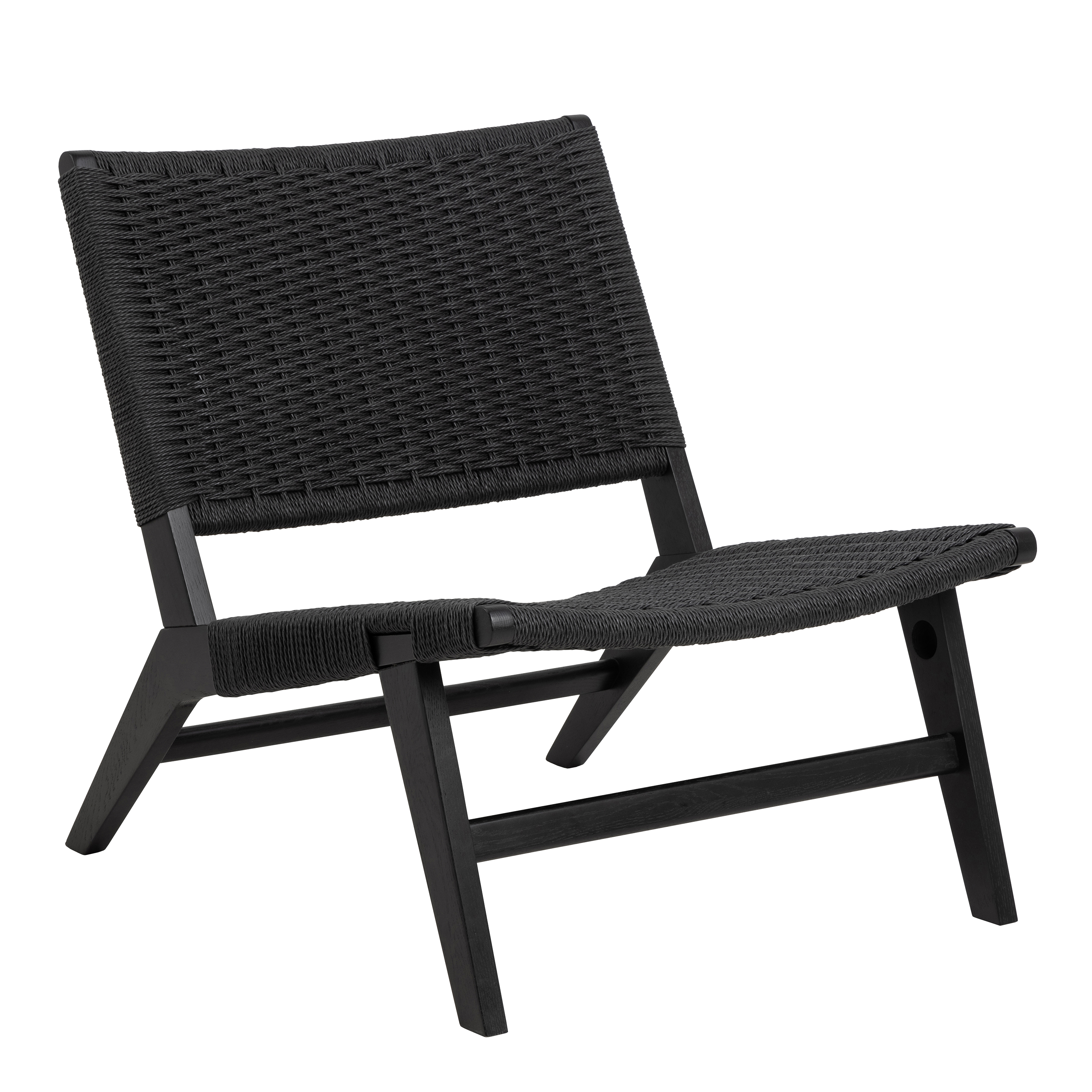 Lounge Chair - CARSON Lounge Chair Black 64cm - Rosalind Collection