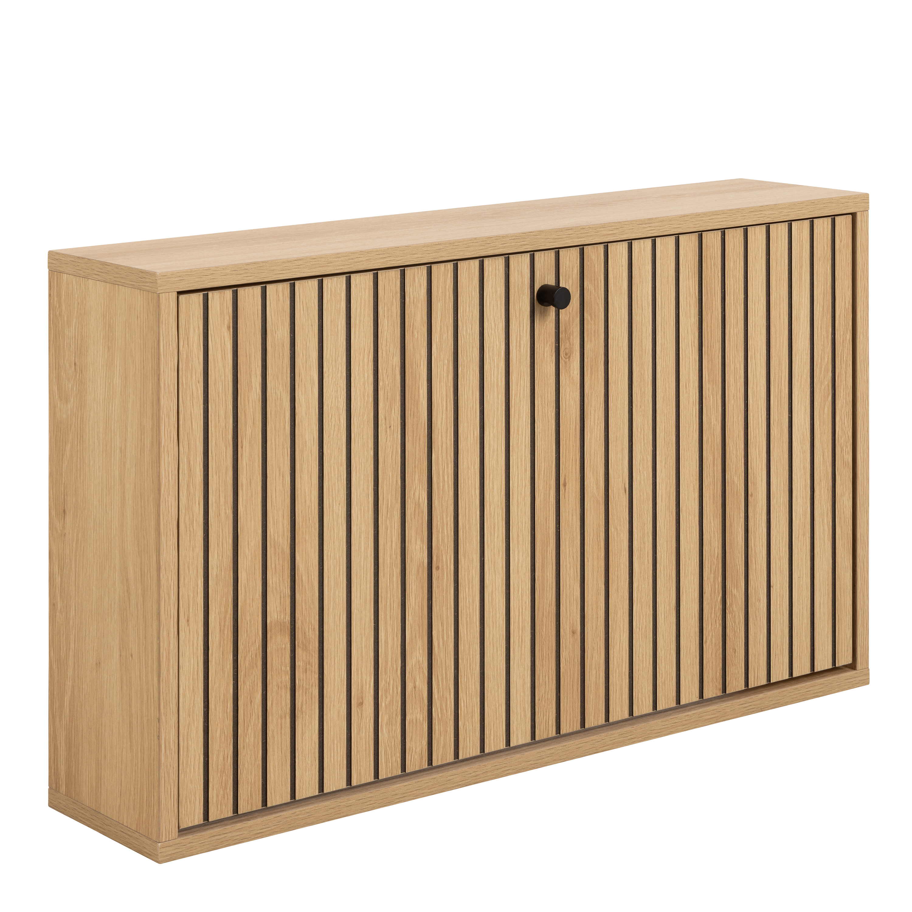 ARISTA Shoe Cabinet 1 Flip Down Door In Oak - Rosalind Collection