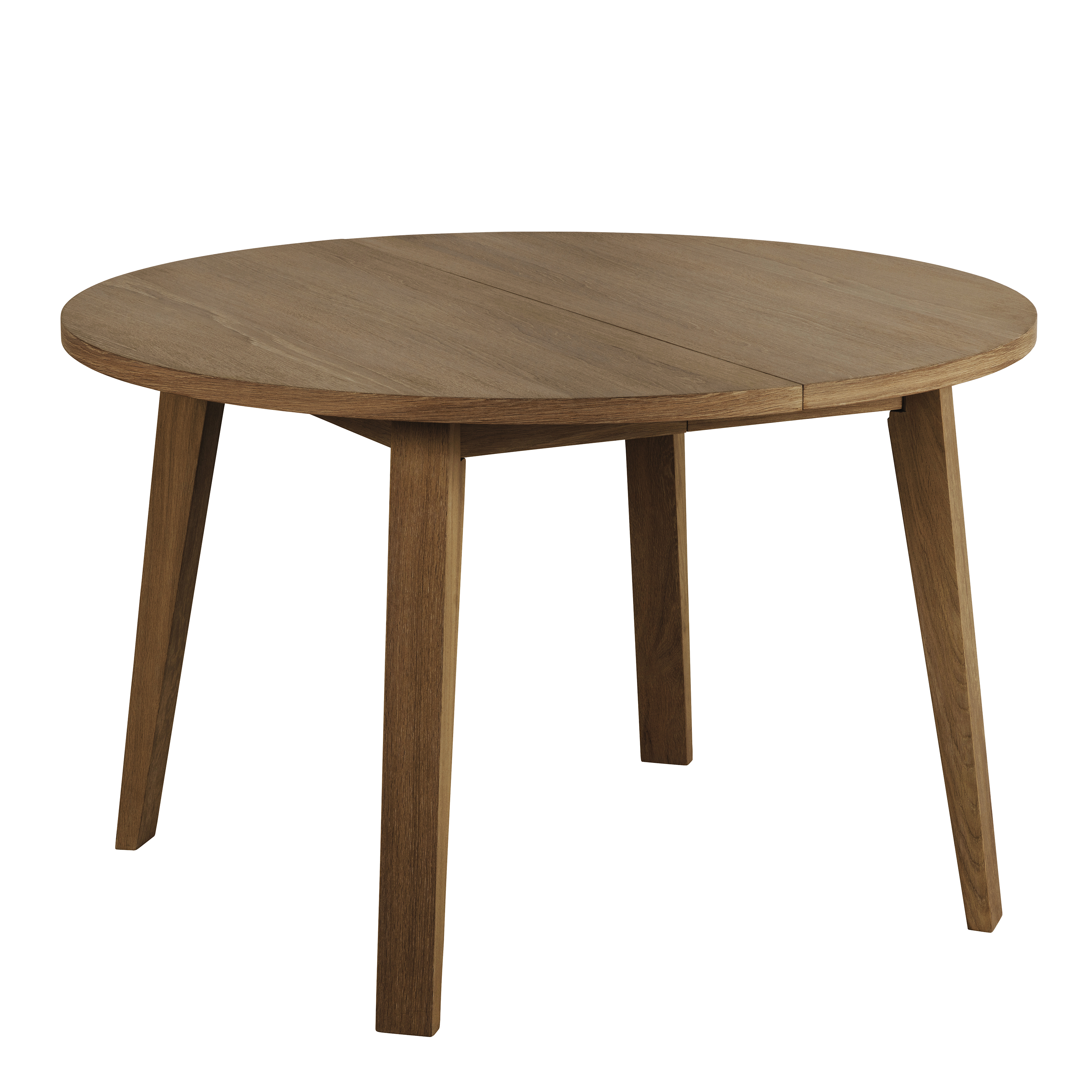 Dining Table - ALINE Round Dining Table Smoked Oak 120cm - Rosalind Collection