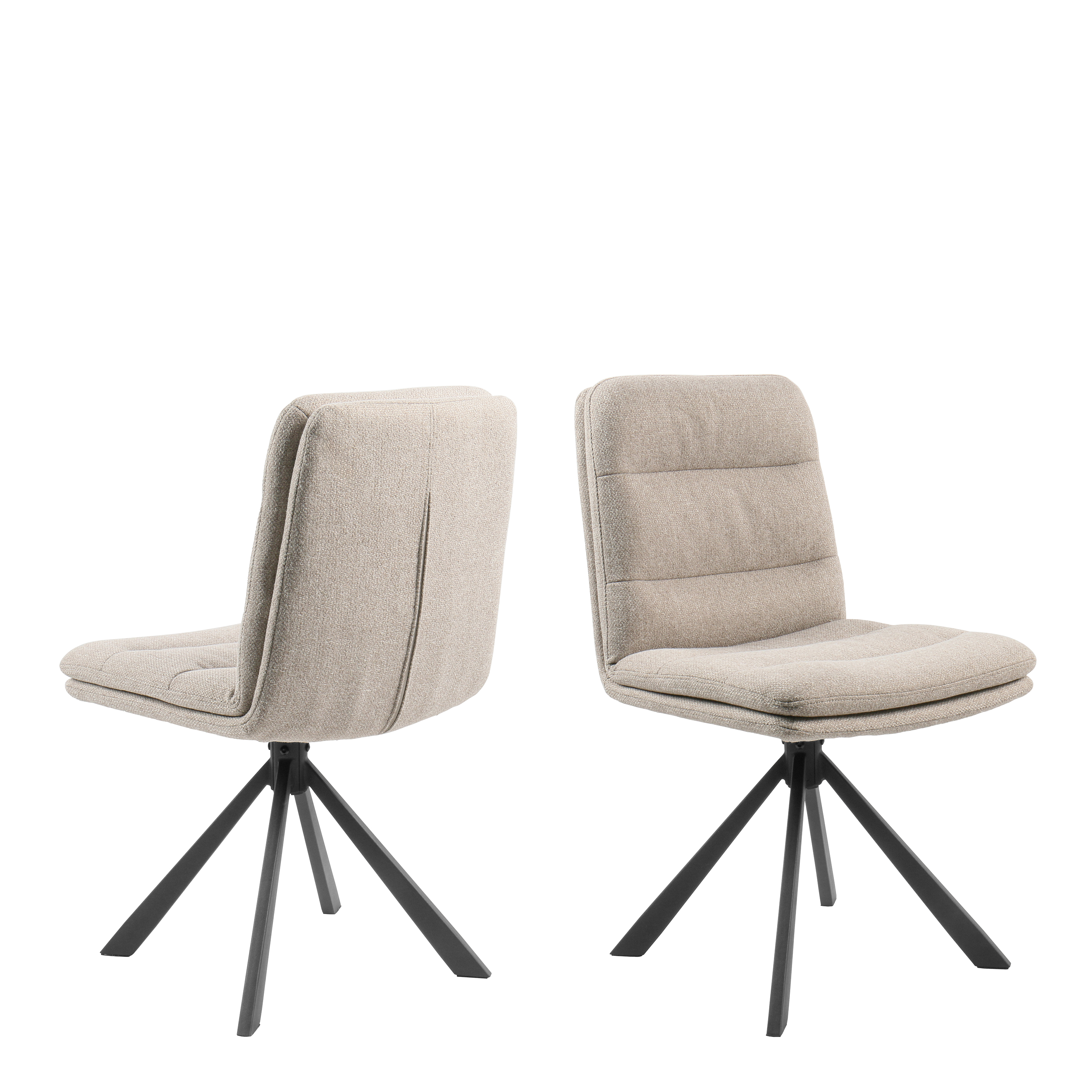 DOSA Beige Swivel Dining Chair Set of 2 - Rosalind Collection