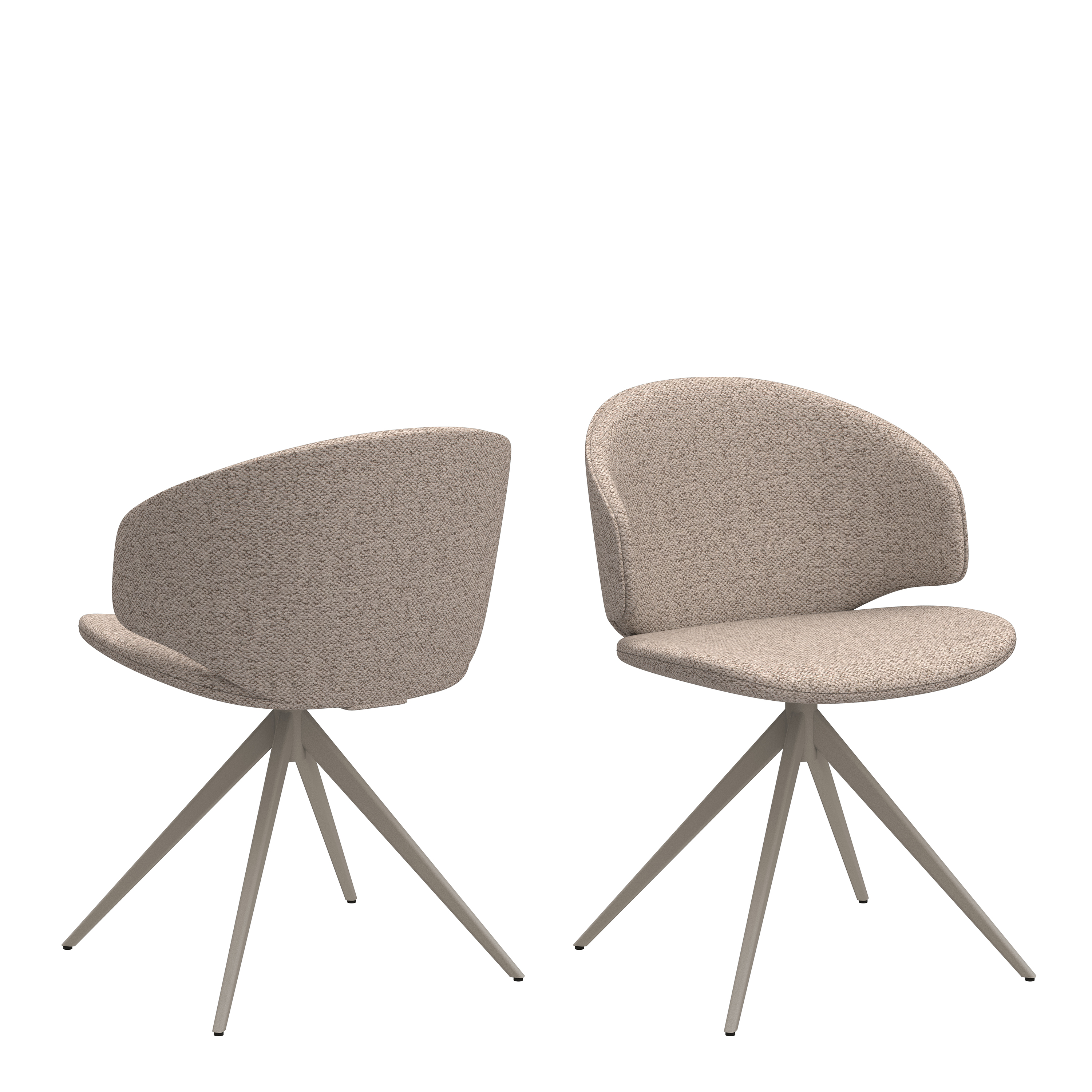ENNIE Swivel Beige Dining Chair - Rosalind Collection