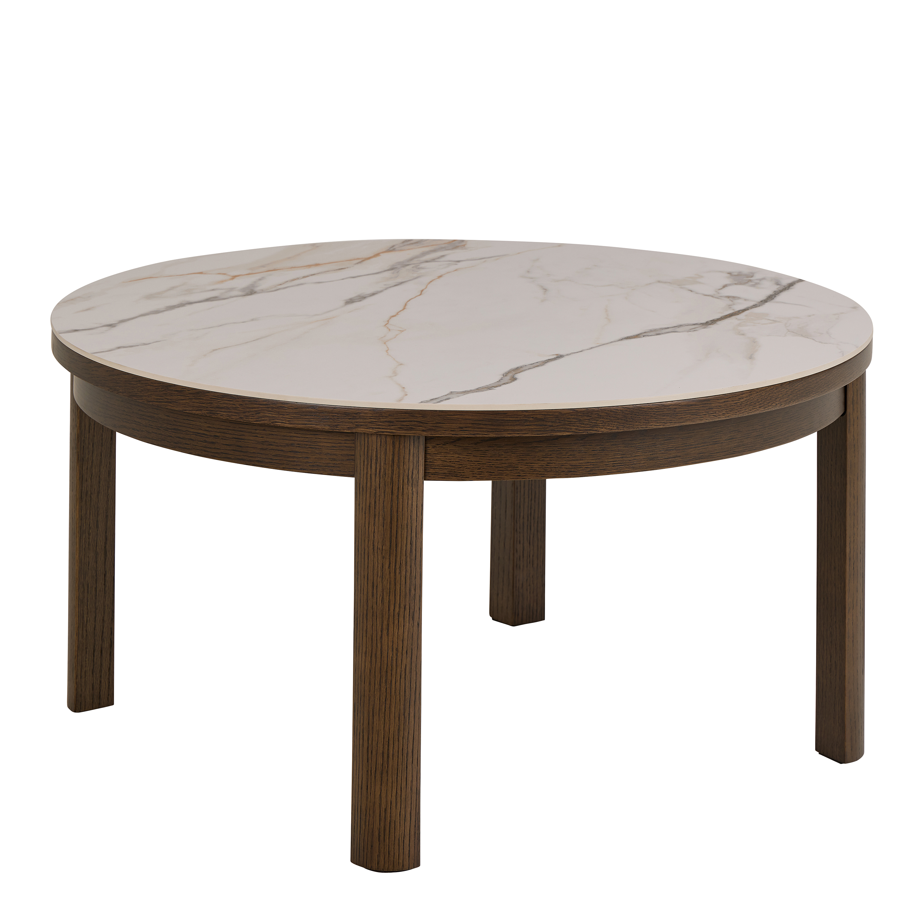 SOUTHA Round Coffee Table in Cream Ceramic - Rosalind Collection