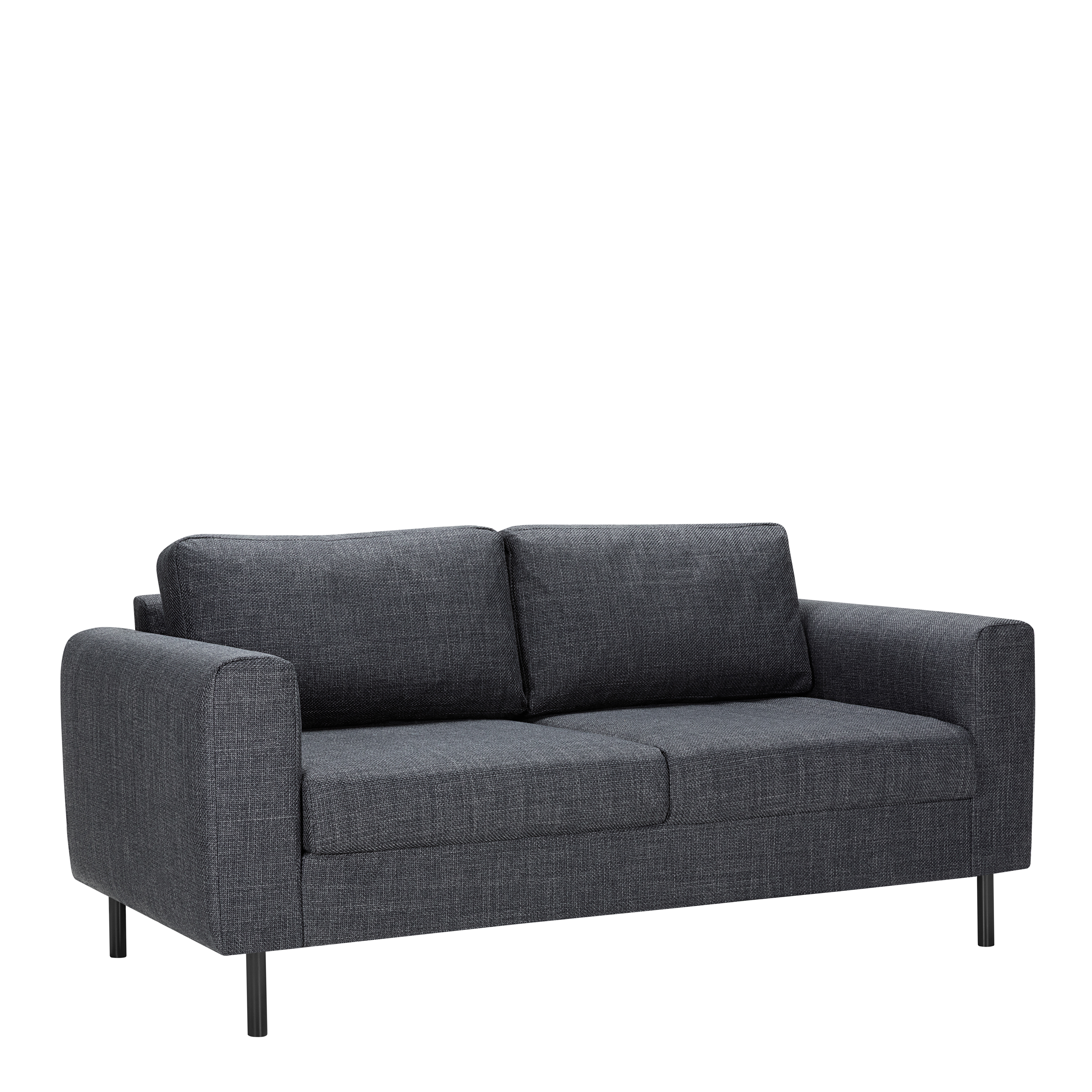 2 Seater Sofa - CALVERA Fabric Sofa - Dark Grey - Rosalind Collection