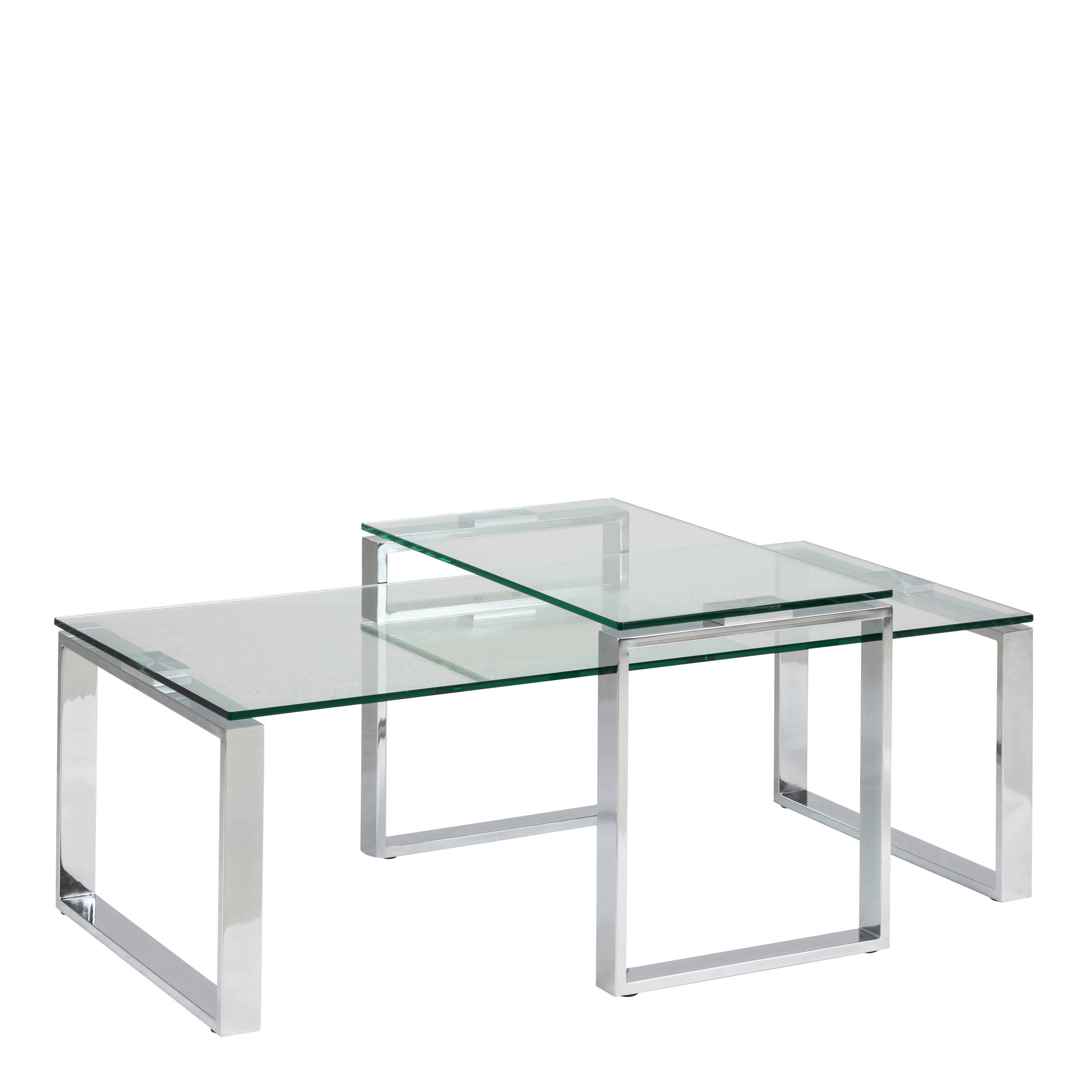 Katrine Coffee Table Set with Glass Top - Rosalind Collection