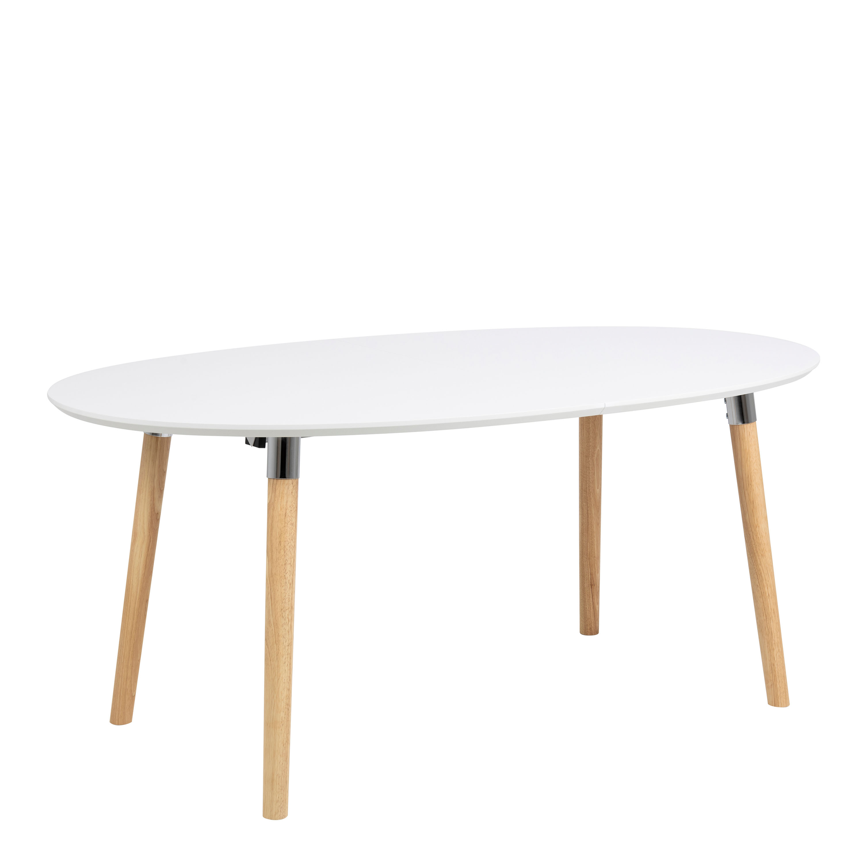 Belina Oval Dining Table in White & Oak - Rosalind Collection