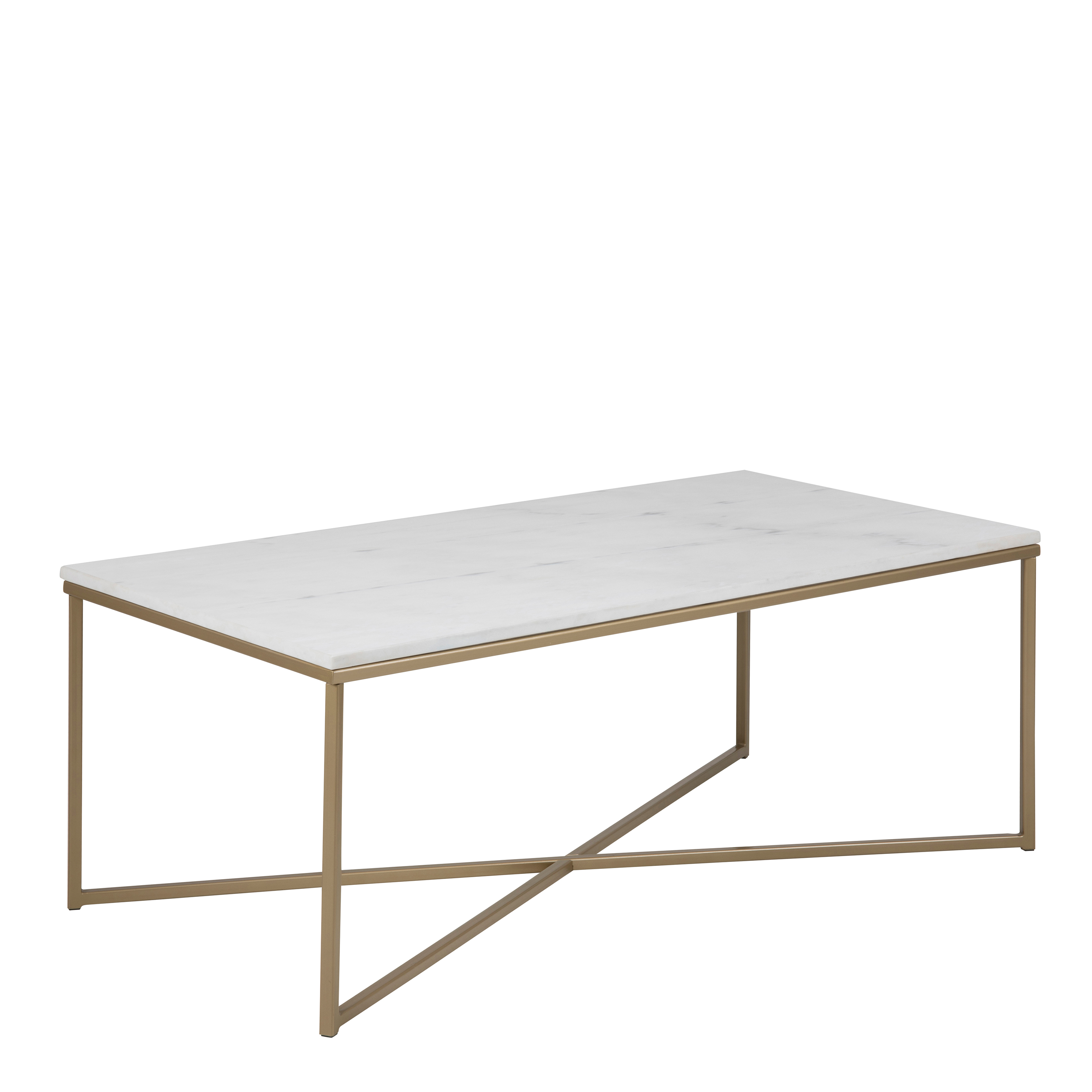 Alisma Coffee Table with White Marble Effect Top - Rosalind Collection