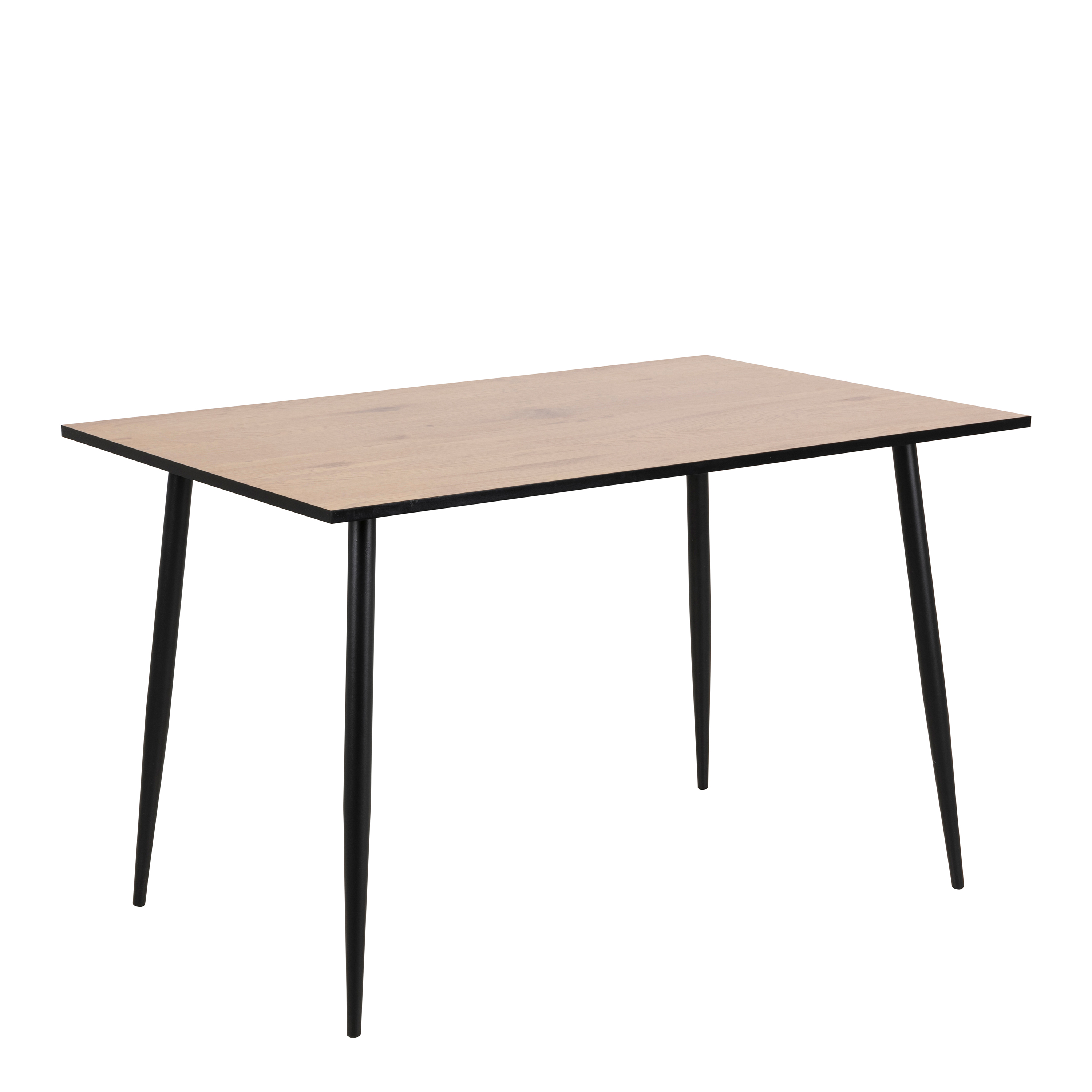Wilma Dining Table with Oak Top & Black Legs - Rosalind Collection