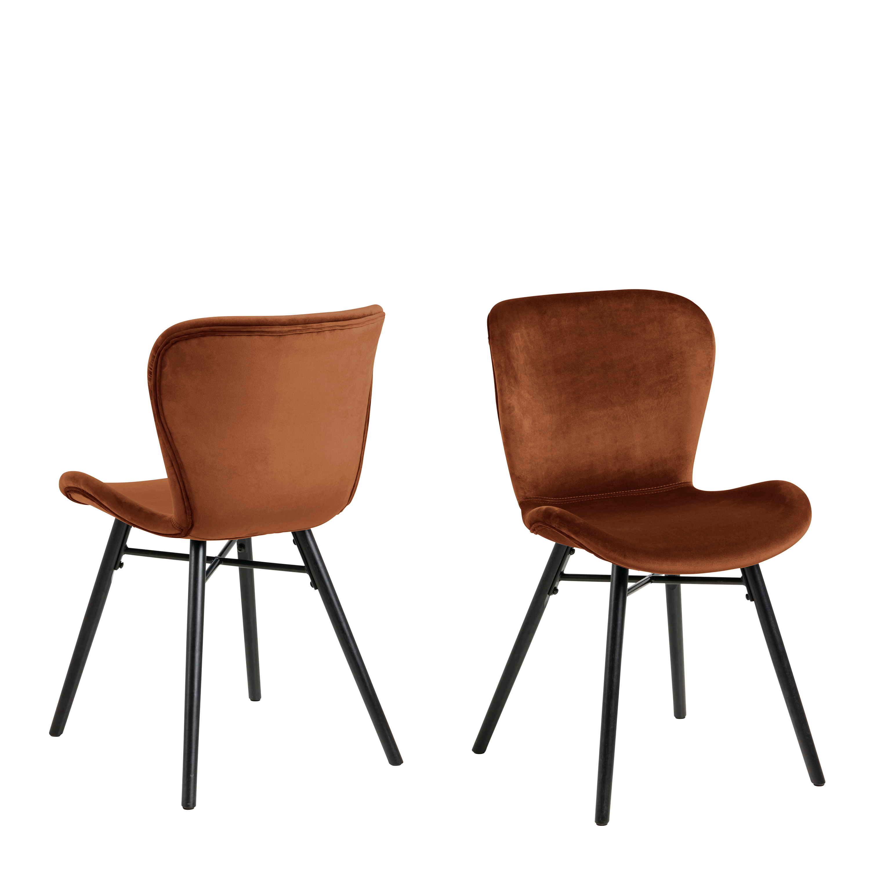Batilda Dining Chair in Copper Set of 2 - Rosalind Collection